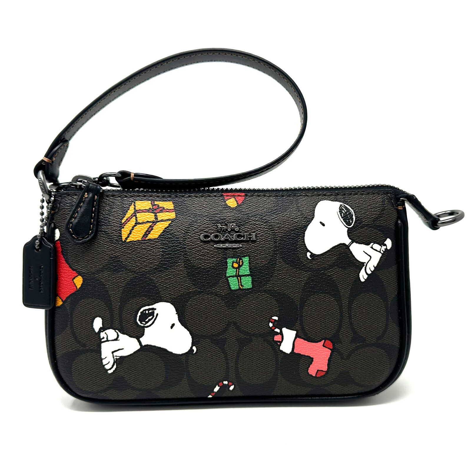 image of Coach X Peanuts Nolita 19 Signature Canvas Snoopy Ce707 in Brown, Women's