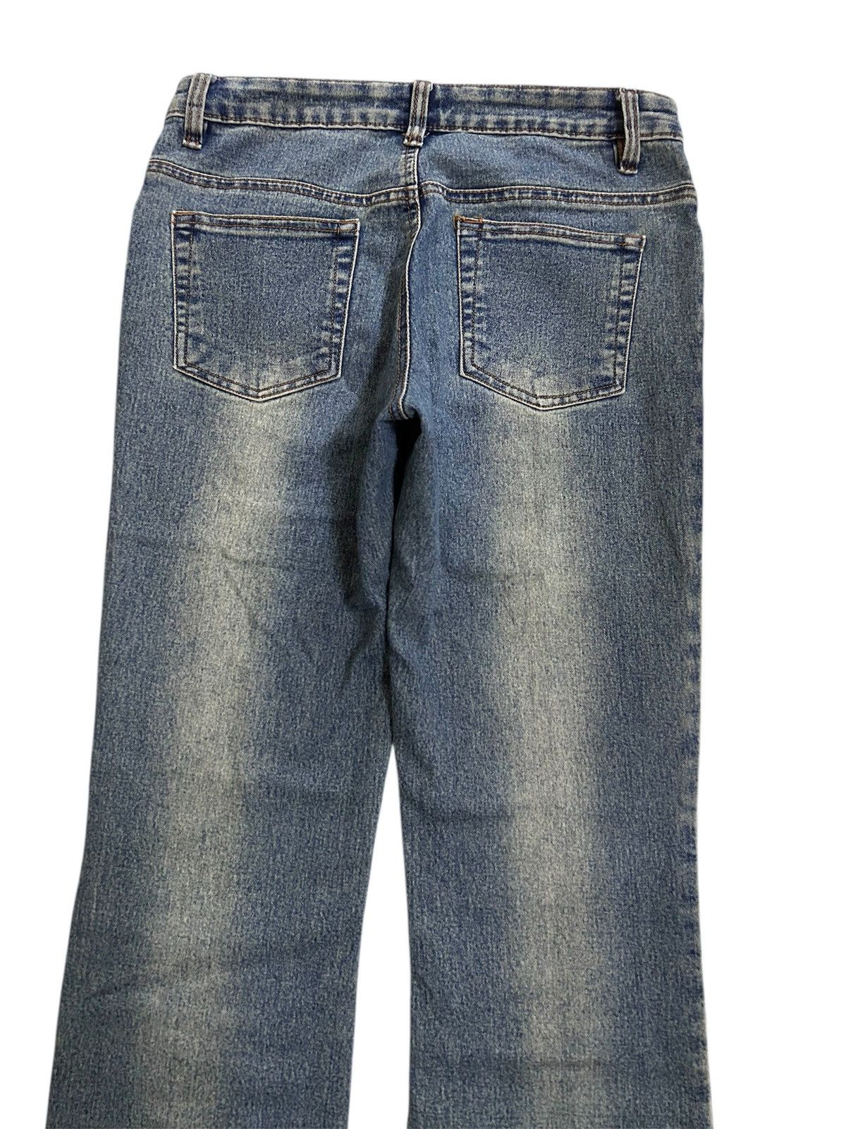 Japanese Brand × Vintage Vintage Japanese WORLD BAZAAR Patchwork Design Flare Jeans Size US 30 / EU 46 - 4 Thumbnail