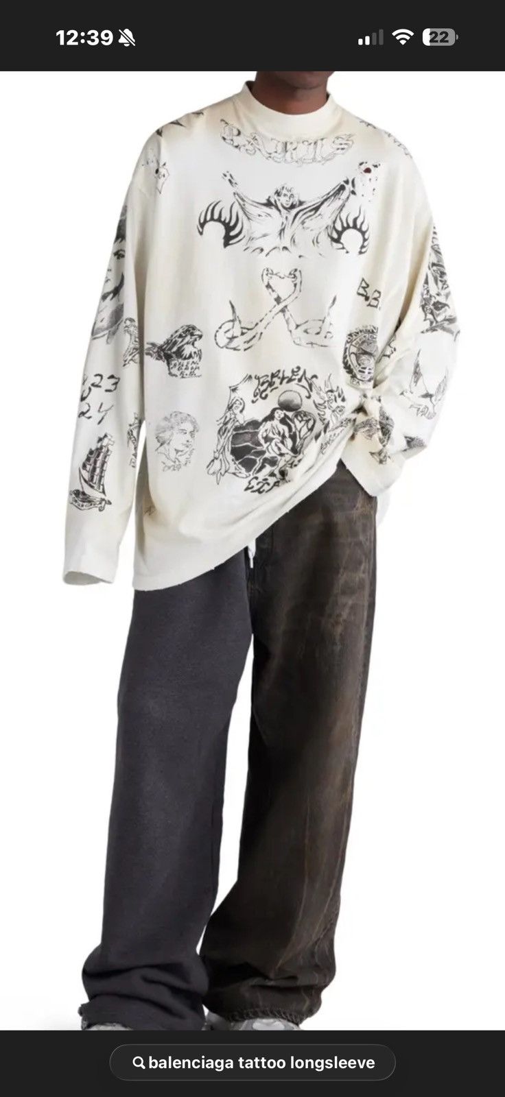 Balenciaga tattoo longsleeve