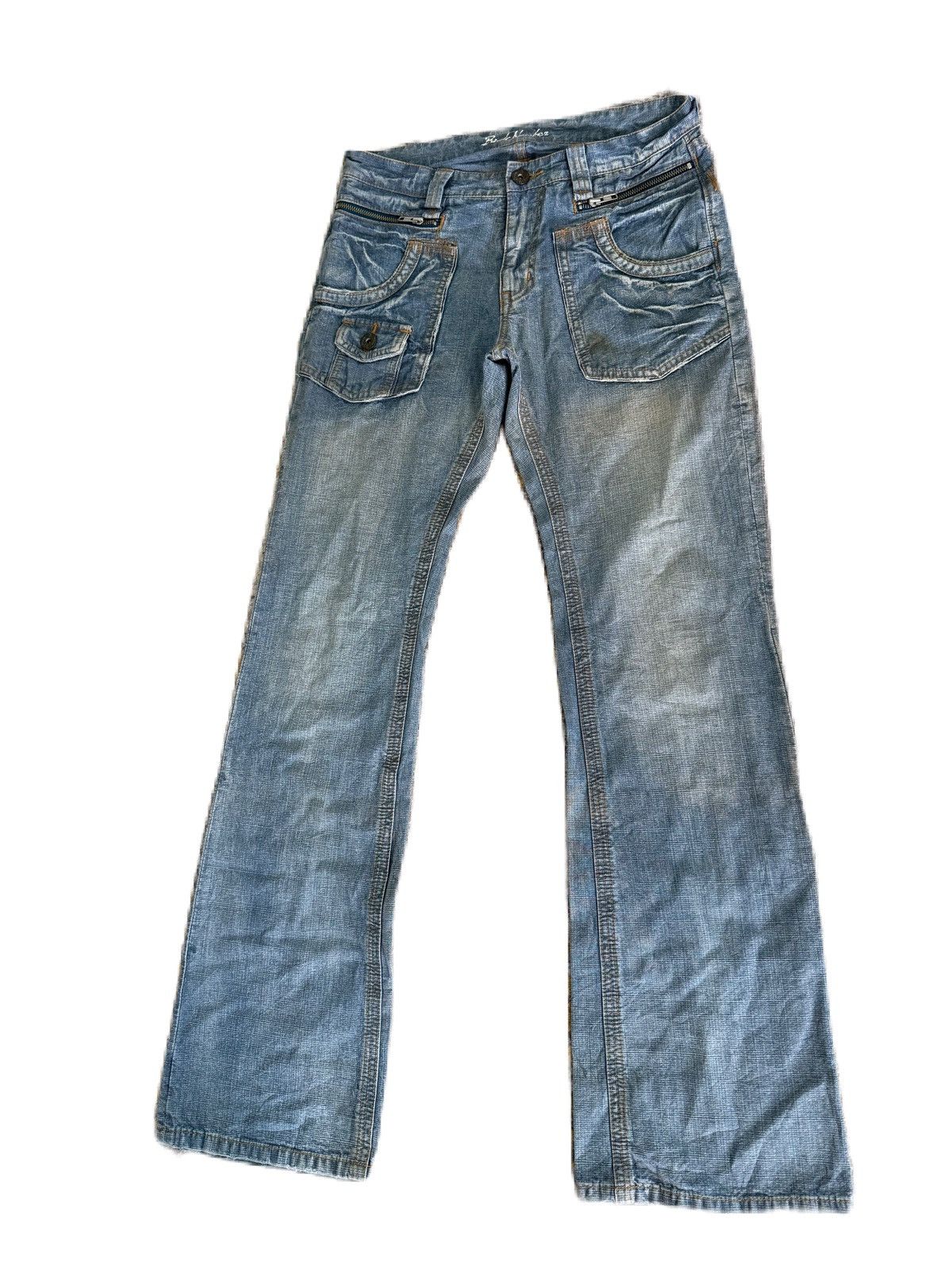 If Six Was Nine BUSH PANTS DESIGN FLARE TYPE DISTRESS STYLE BY BACK NUMBER Size US 32 / EU 48 - 3 Thumbnail
