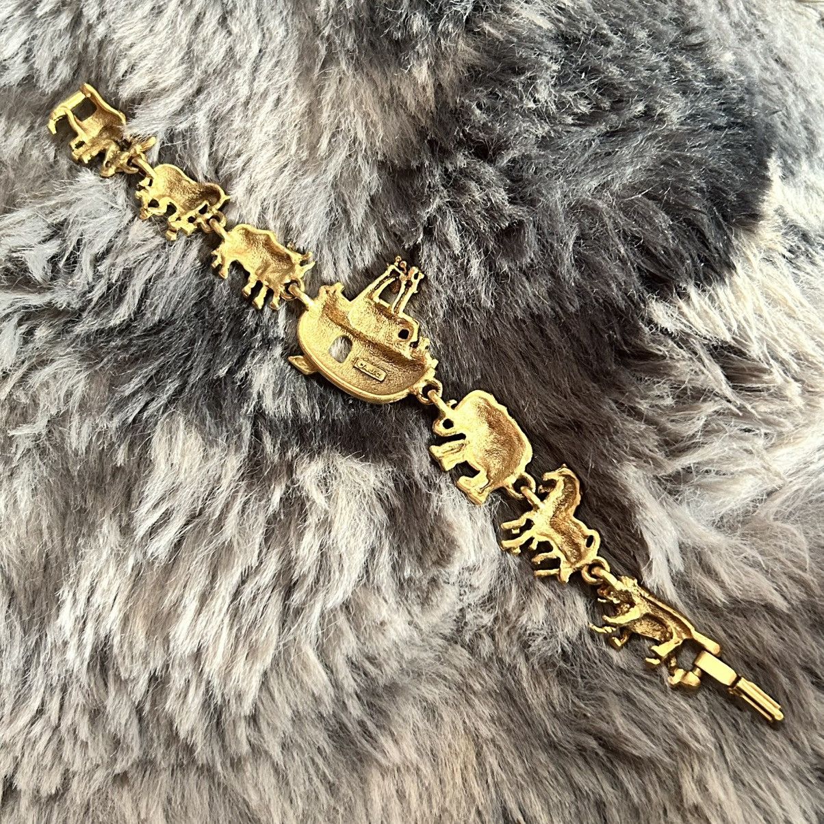 Vintage Vintage AJC American Jewelry Co Noah’s Ark gold bracelet Size ONE SIZE - 7 Thumbnail
