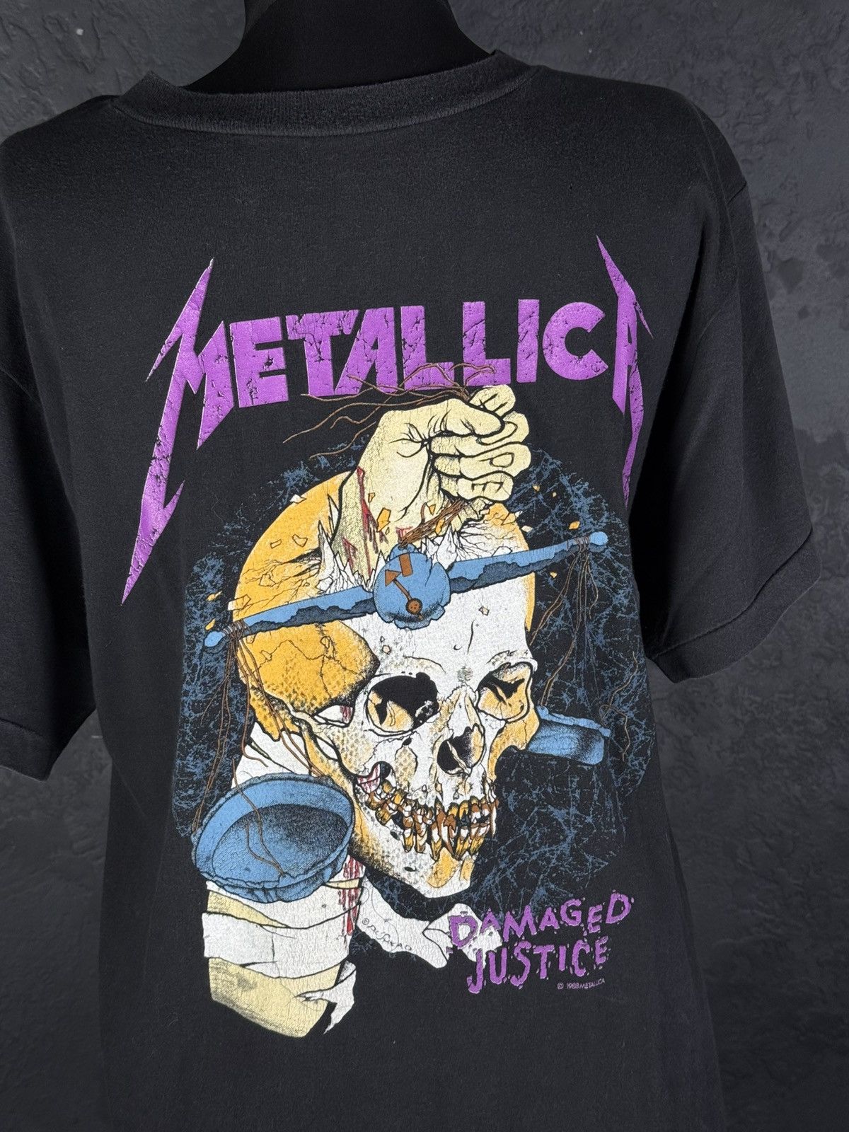 Band Tees 1988 Metallica Damaged Justice T-Shirt Vintage Big Logo Size US L / EU 52-54 / 3 - 3 Thumbnail