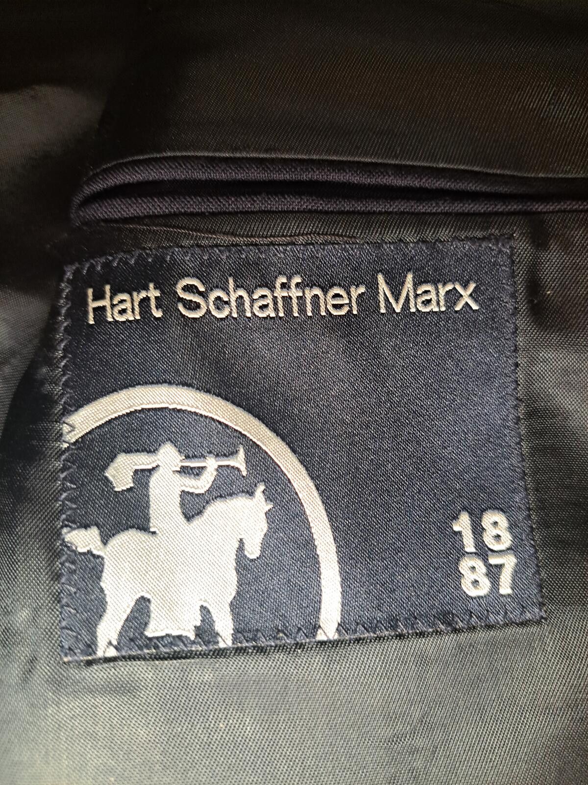 Hart Schaffner Marx Hart Schaffner Marx Blazer Mens 41R Navy Blue Gold Buttons Size 40R - 2 Thumbnail
