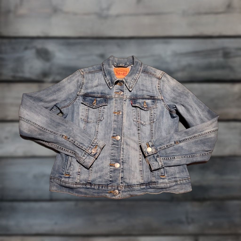 Levi's VINTAGE Levi's Denim Button Trucker Jacket (Jacket) Women L Stone 29945-0012 Mens/Womens? Size 36" / US 14 / IT 50 - 1 Thumbnail
