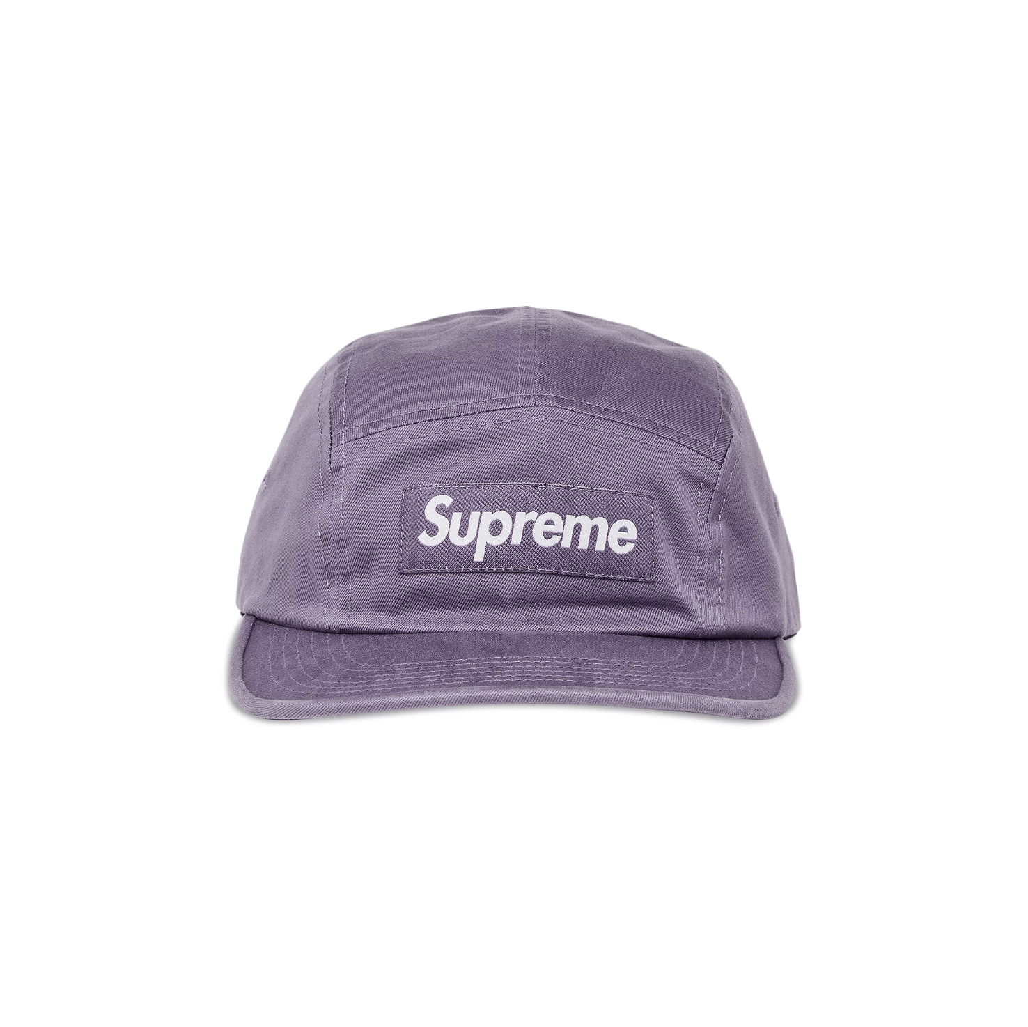 Supreme Washed Chino Twill Camp Cap in Dusty Purple Supreme Washed
