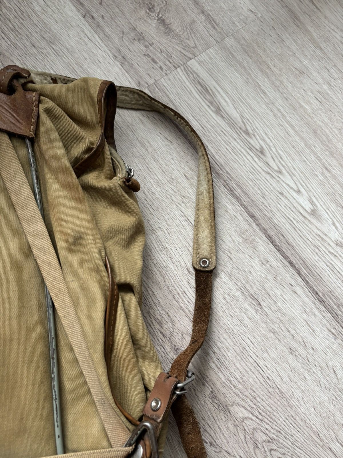 Other Vintage German Canvas & Leather Small Daypack 1950s–1970s Size ONE SIZE - 10 Thumbnail