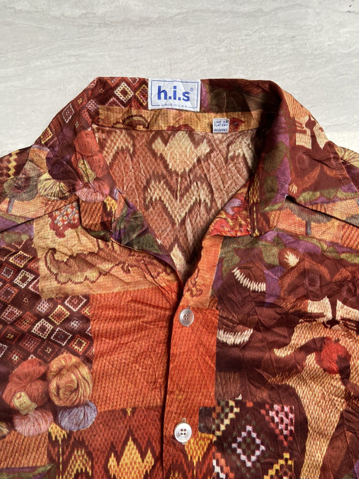 Vintage H.I.S Motive Shirt Made In Usa Size US XS / EU 42 / 0 - 4 Thumbnail