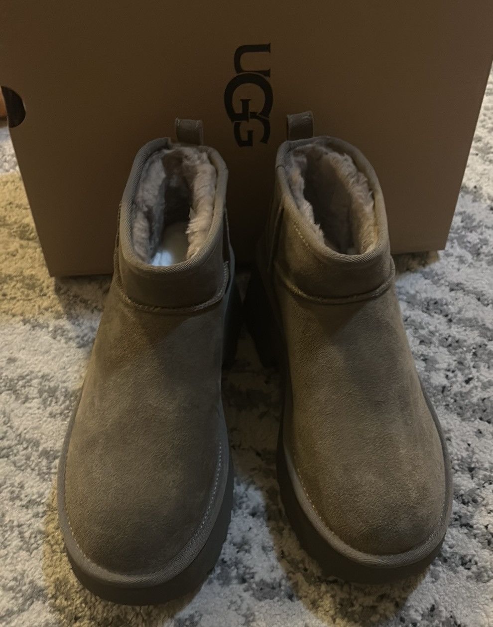 Ugg UGG® Classic Ultra Mini New Heights Boots color HICKORY Size US 10 / IT 40 - 3 Thumbnail