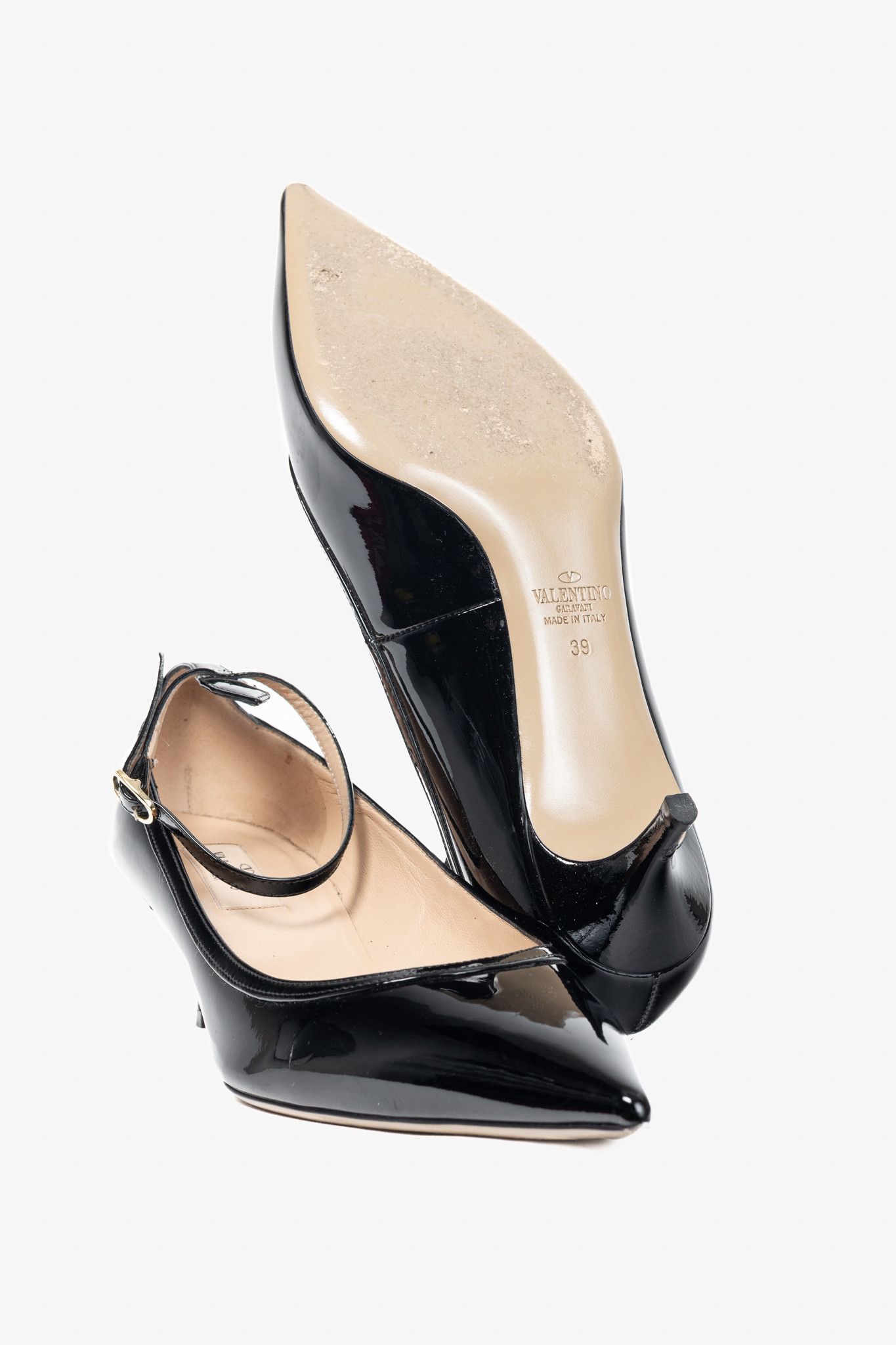 Valentino Valentino Garavani Nero Patent-Leather Mary-Jane Pumps Size US 8.5 / IT 38.5 - 4 Thumbnail