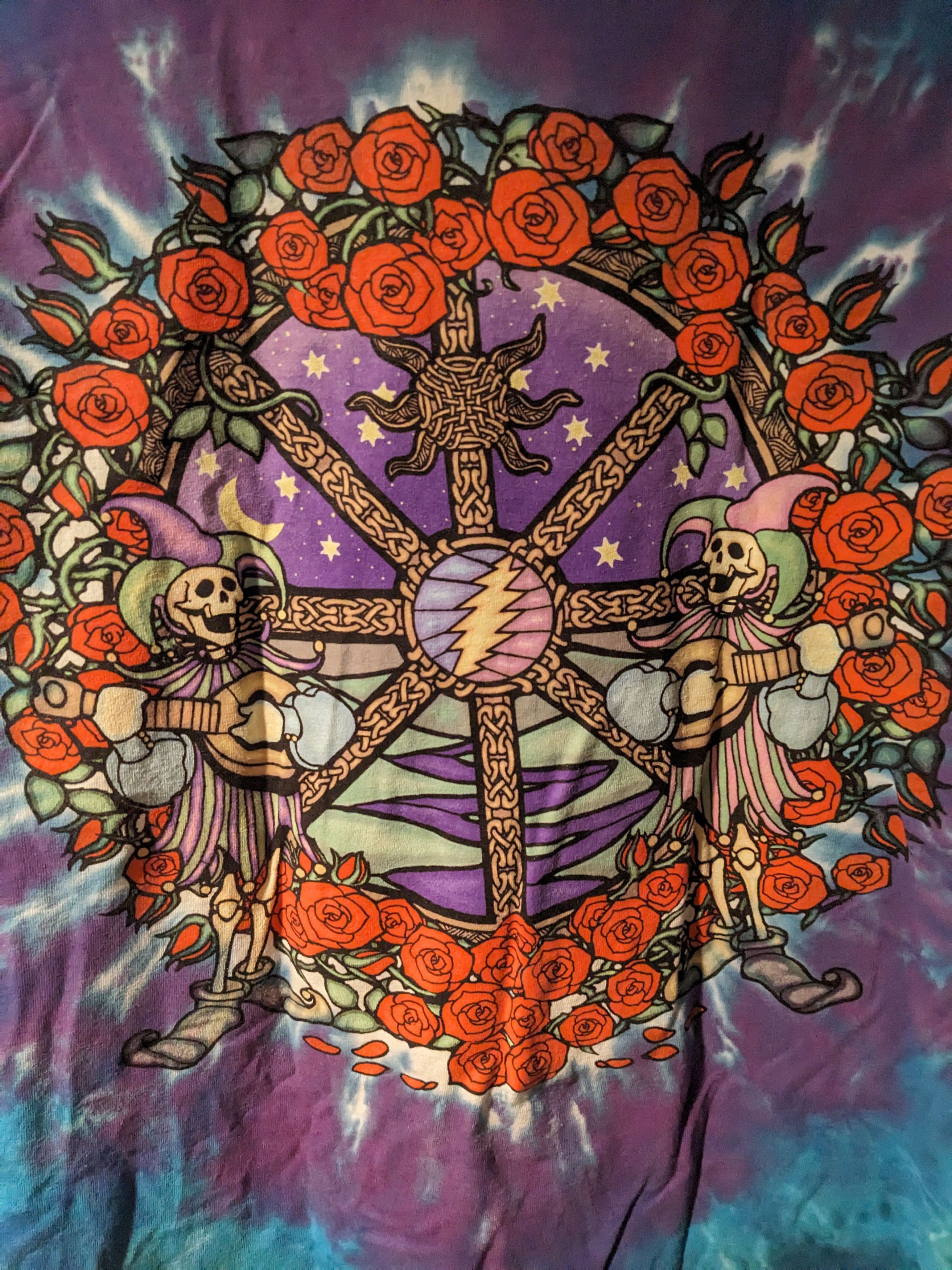 Grateful Dead × Liquid Blue × Vintage Vintage 2000 Grateful Dead Psychedelic Liquid Blue T-Shirt Size US L / EU 52-54 / 3 - 6 Thumbnail