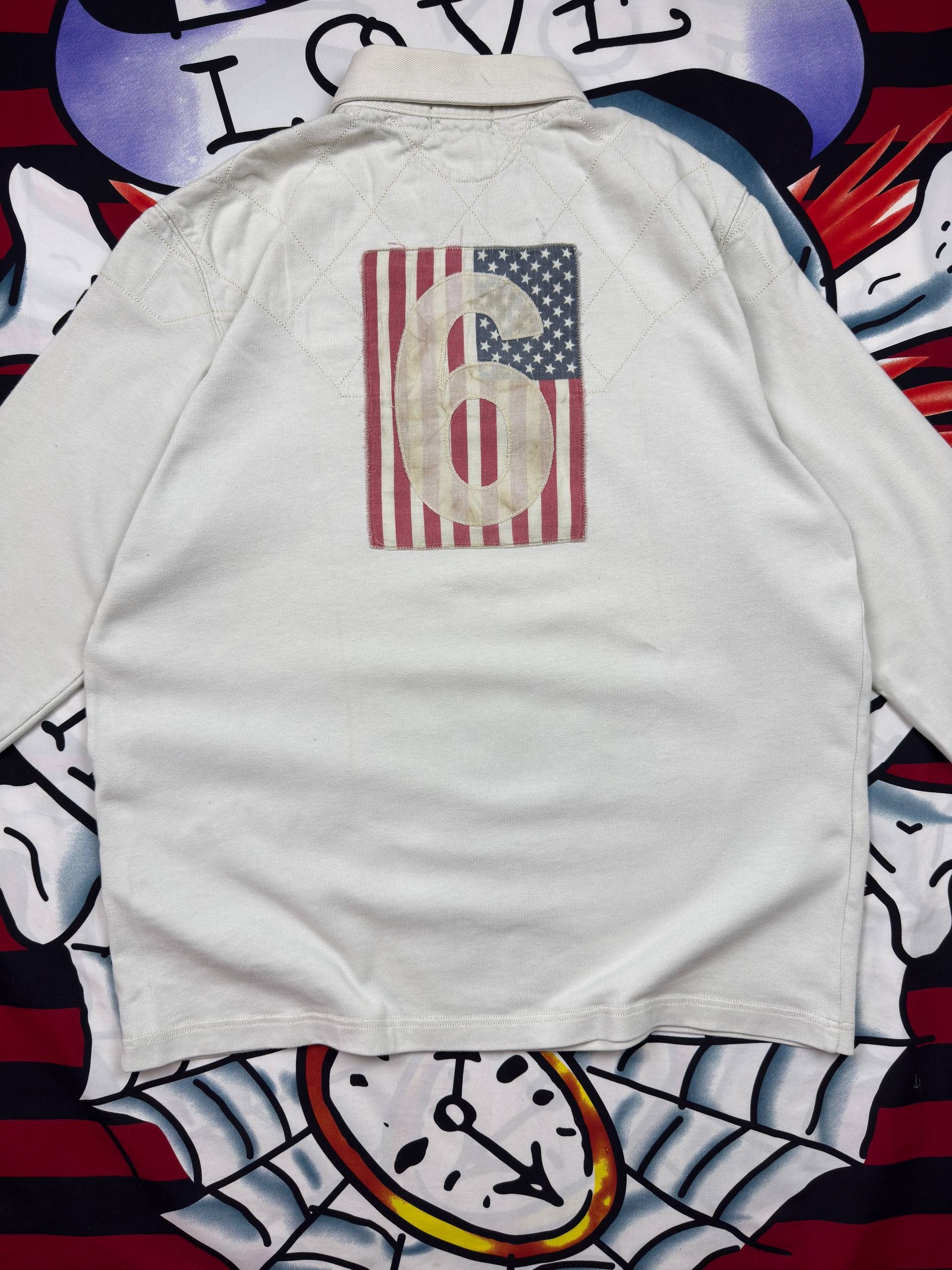 Polo Ralph Lauren Polo Jeans RL Drip USA American Flag 6 Regby Polo Size US XL / EU 56 / 4 - 3 Thumbnail