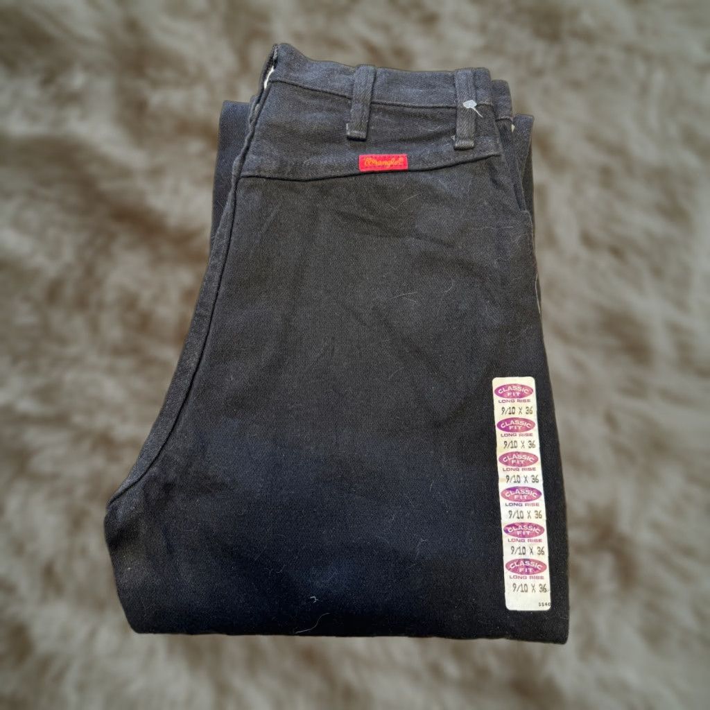 Wrangler VINTAGE Wrangler Jeans Ladies Classic Fit Long Rise 9 10 x 36 Black Womens Jeans 1990s VTG Size 30" / US 8 / IT 44 - 1 Preview