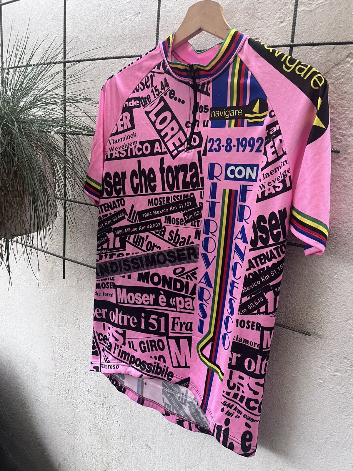 Vintage Ciegi Vintage Bicycle italian Jersey Francesco Moser Size US L / EU 52-54 / 3 - 3 Thumbnail