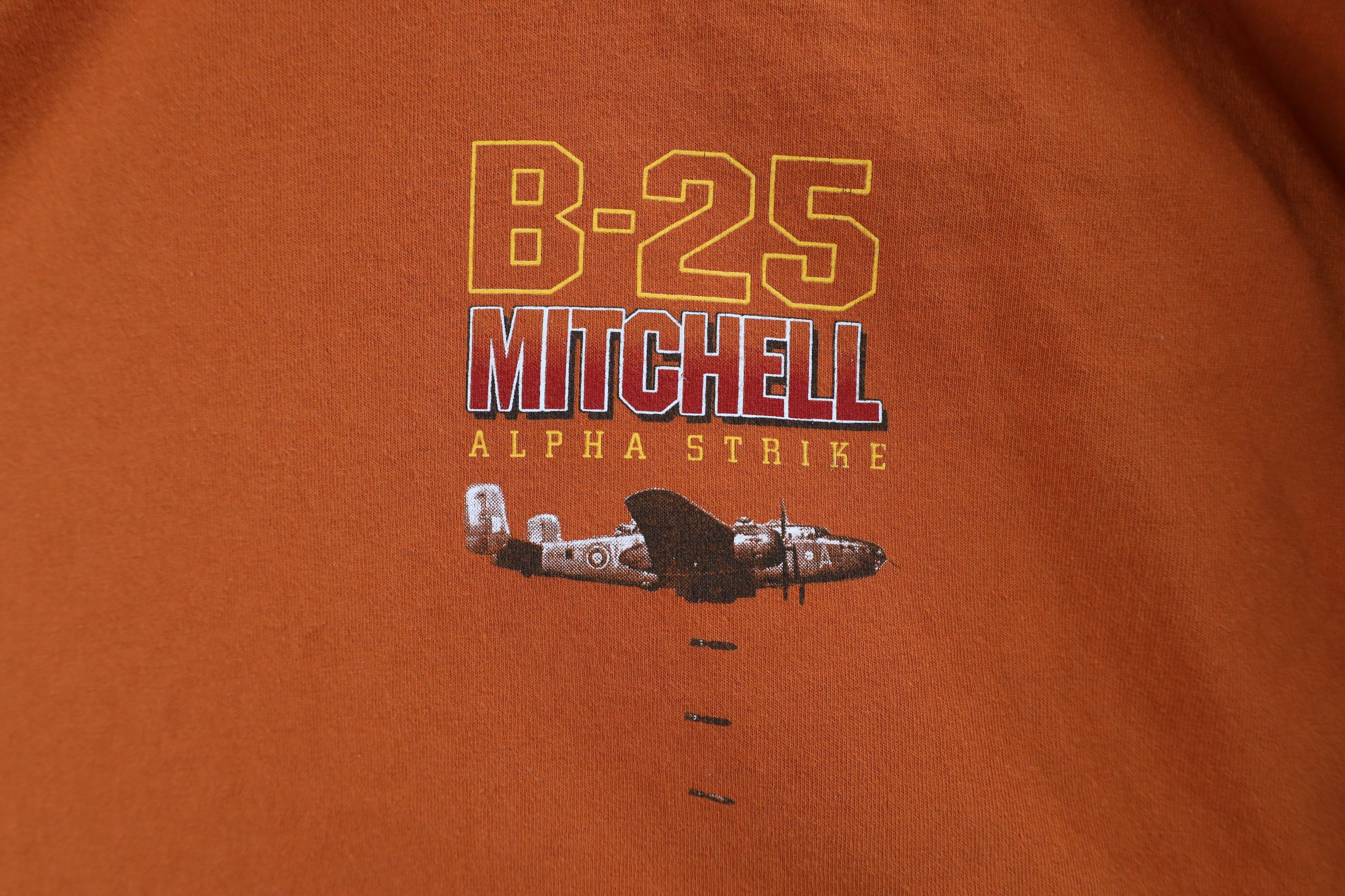 Vintage Vintage 90s B-25 Mitchell Alpha Strike Military Jet T-Shirt Size US XXL / EU 58 / 5 - 4 Thumbnail