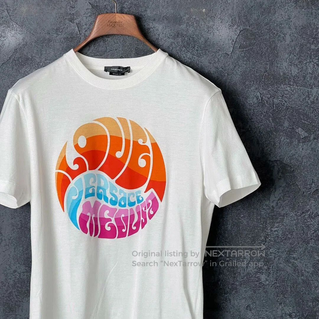 Versace VERSACE Multi Letter Print Cotton Tee. Size US S / EU 44-46 / 1 - 3 Thumbnail