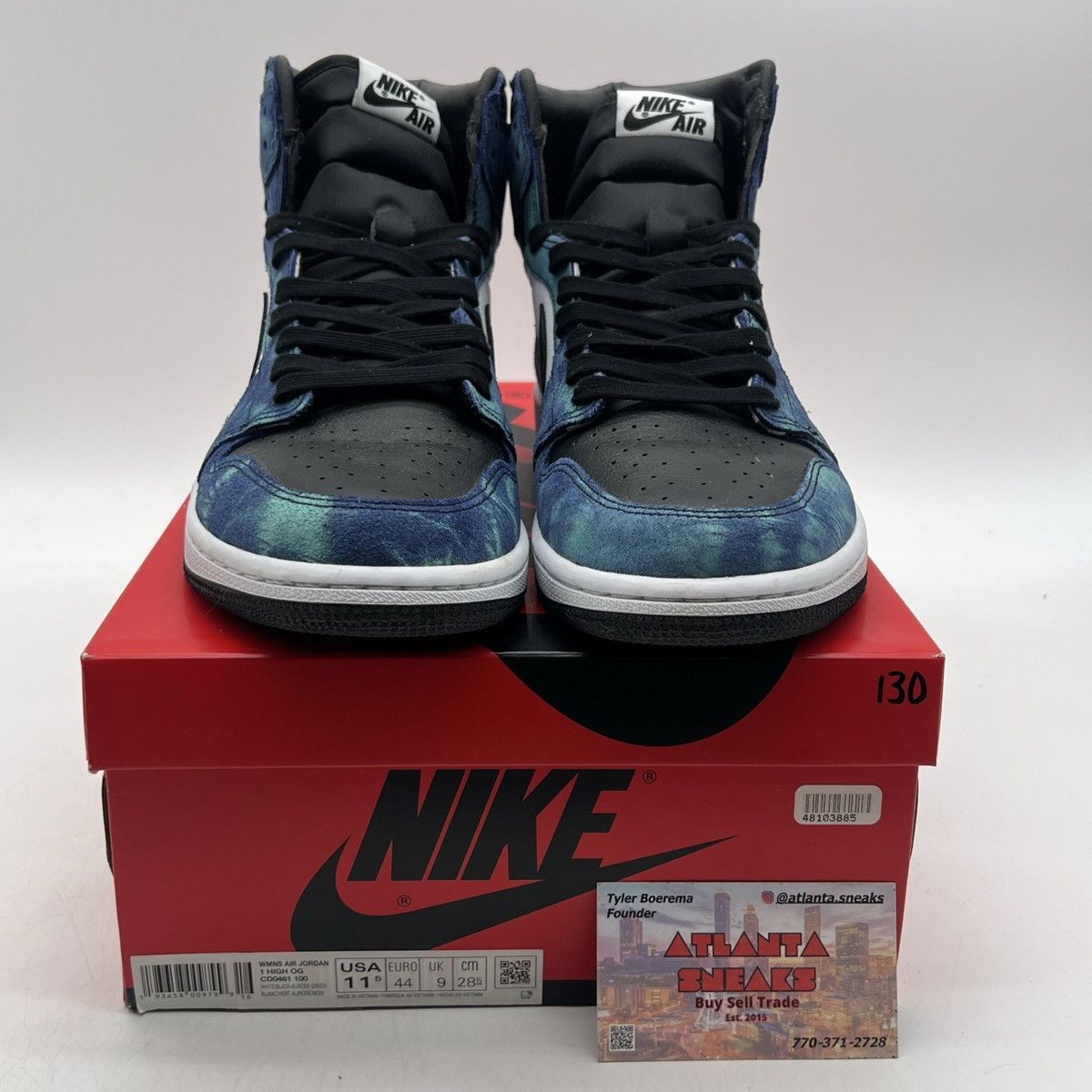 Nike Wmns air Jordan 1 high tie dye Size US 11.5 / EU 44-45 - 2 Thumbnail
