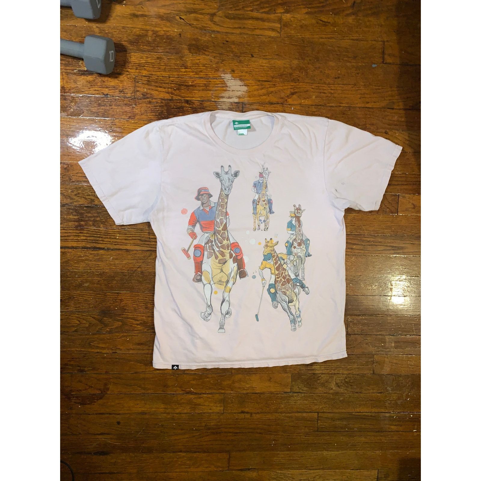 LRG LRG Lopo Giraffe Polo Players T Shirt Large White Y2K Size US L / EU 52-54 / 3 - 2 Thumbnail