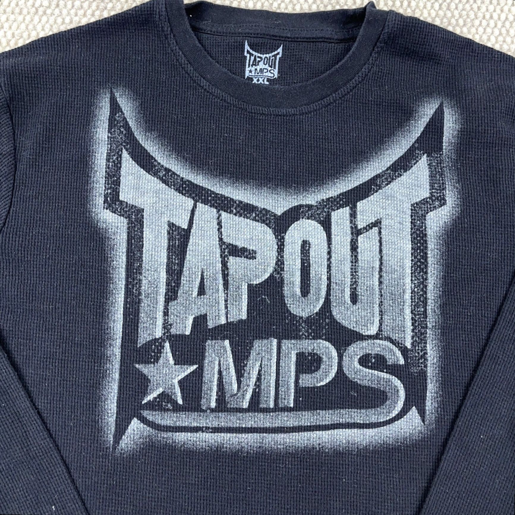 Tapout VINTAGE Tapout Men's T-Shirt XXL Black Graphic MMA Punk Goth Retro Long Sleeve All Seasons Size US XXL / EU 58 / 5 - 3 Thumbnail