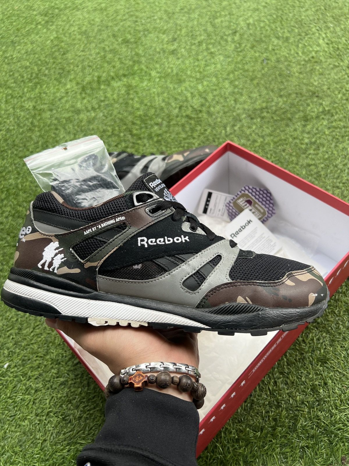 Bape × Reebok Reebok x Bape Ventilator Aape Camo Black V63541 Size US 10 / EU 43 - 1 Thumbnail