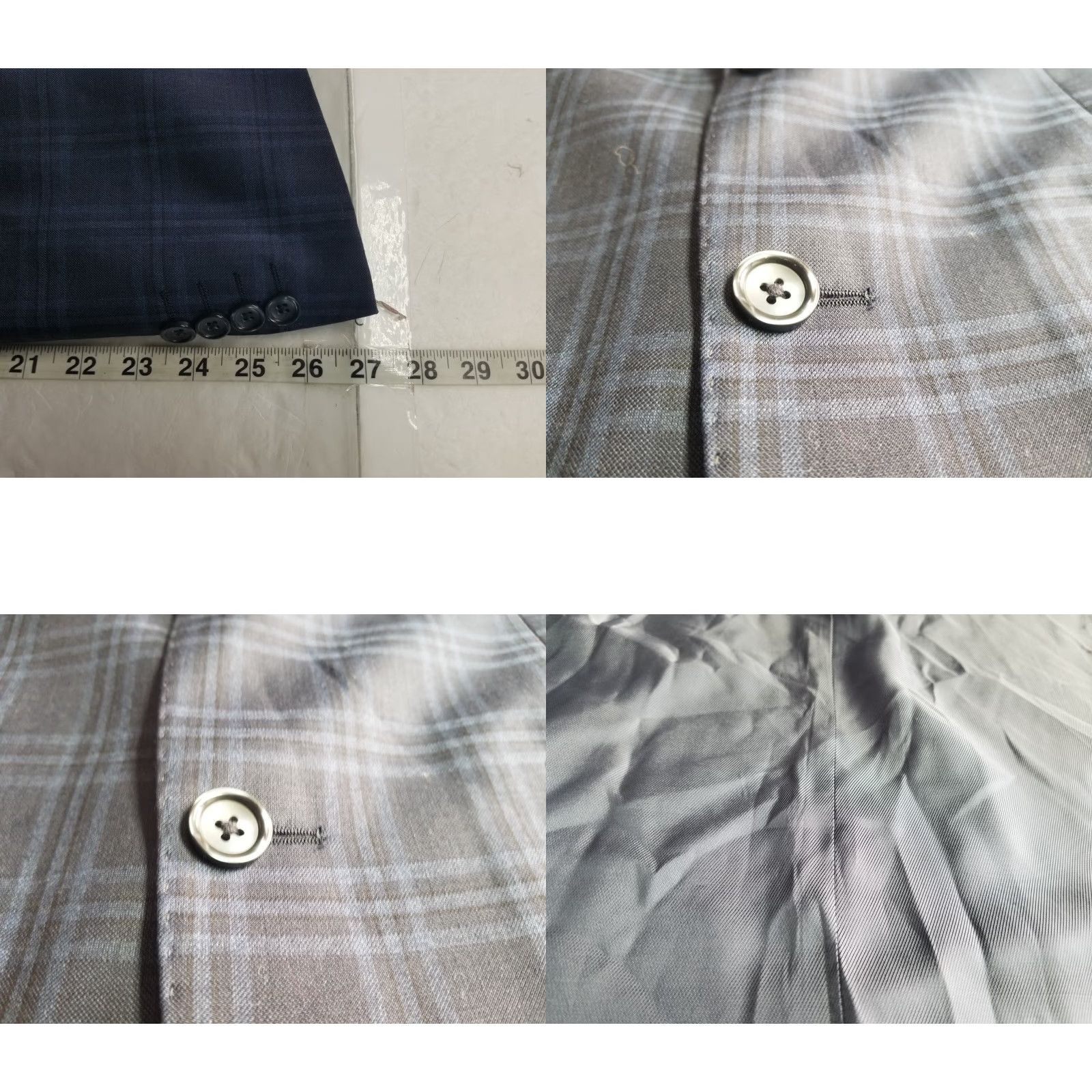 Vintage Tiglio Blazer Men 44L Blue Extra Fine Super 150s Wool Italy Merinos Luxe Novello Tiglio Size 44R - 8 Thumbnail