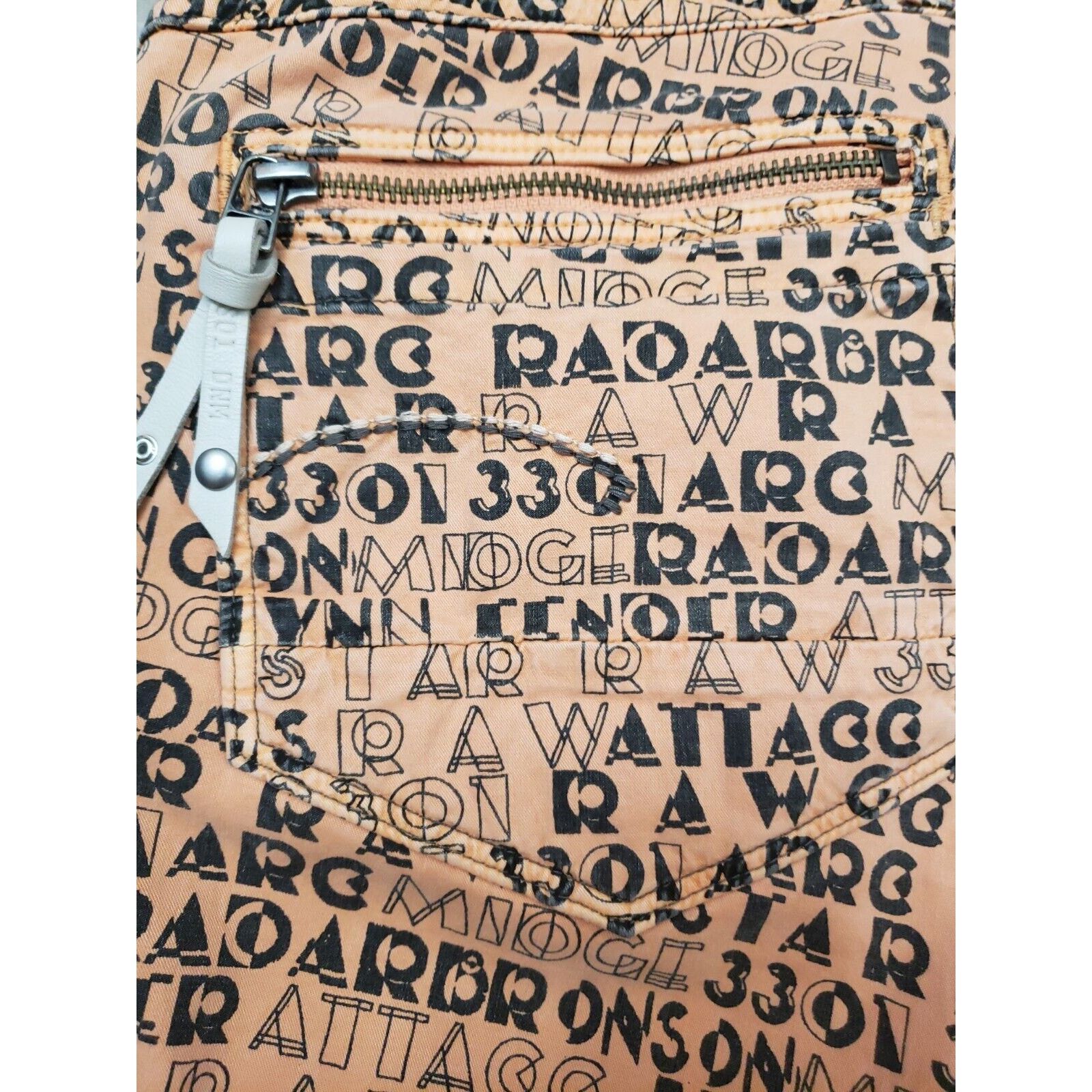 G-Star G STAR GS RAW 5204 Logo Style Crop Pants Front Pocket 32×25 Size US 32 / EU 48 - 11 Thumbnail