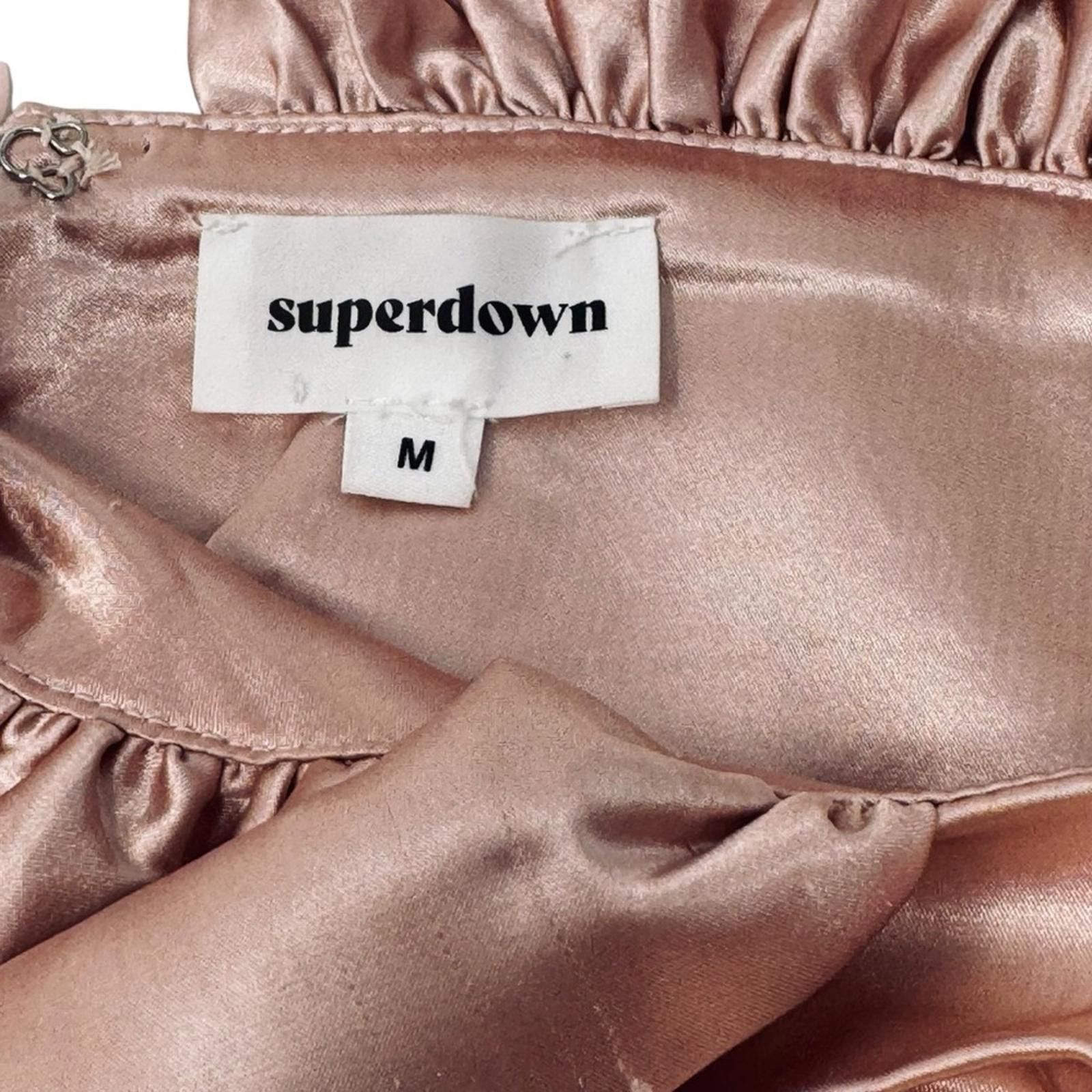 Designer Superdown. Aurora Mini Satin Ruched Dress. Size Medium. Size M / US 6-8 / IT 42-44 - 4 Thumbnail