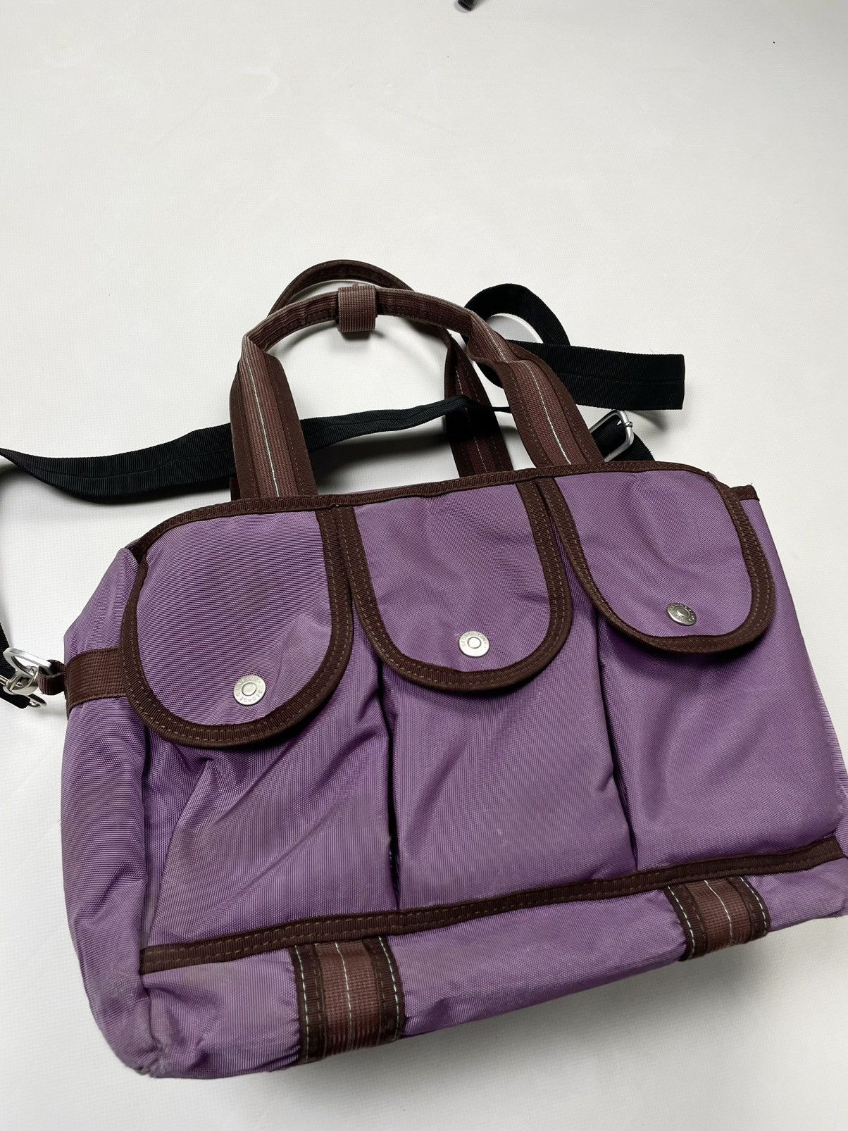 Japanese Brand George Gina & Lucy Six Pack Vintage Purple Carabiner Bag GGL Size ONE SIZE - 10 Thumbnail