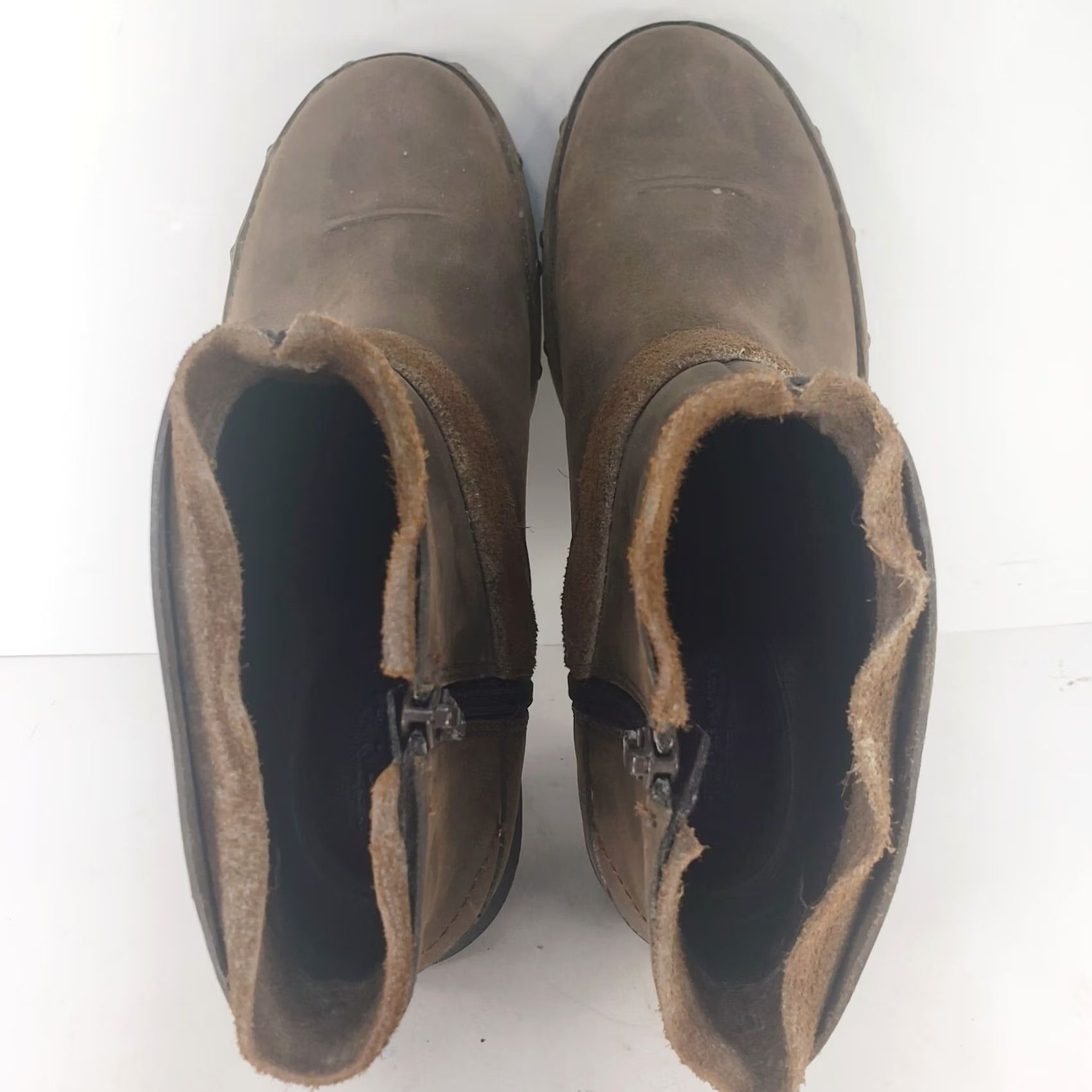 Merrell Merrell Luxe Mid Bitter Chocolate Ankle Boots Women's 7.5 Brown Leather Zip Studded Platform Block Heel Casual Fall Winter Size US 8 / IT 38 - 7 Thumbnail