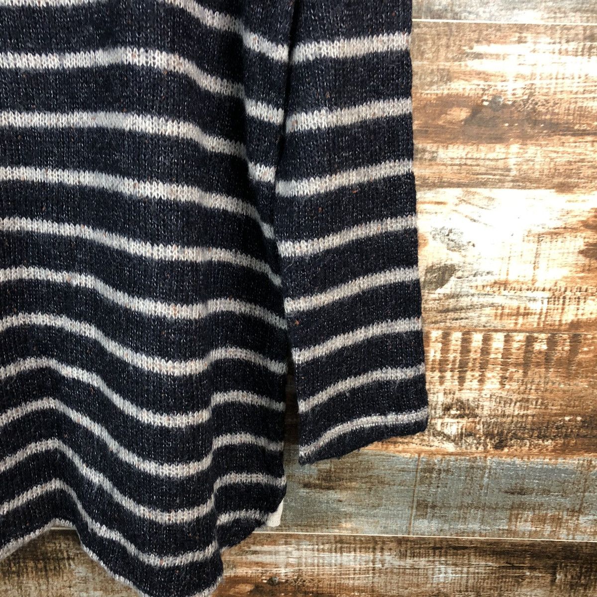 Japanese Brand × OVER THE STRiPES Innoce Dark Blue Stripe Knitwear #A1698 Size L / US 10 / IT 46 - 8 Thumbnail