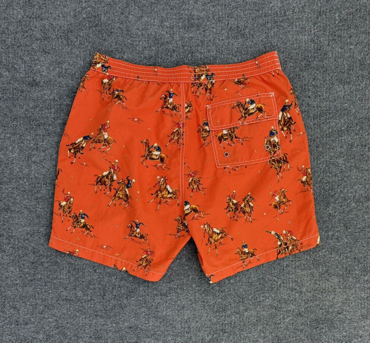 Polo Ralph Lauren Vintage Polo Ralph Lauren AOP Equestrian Swim Trunks L Size US 35 - 8 Thumbnail