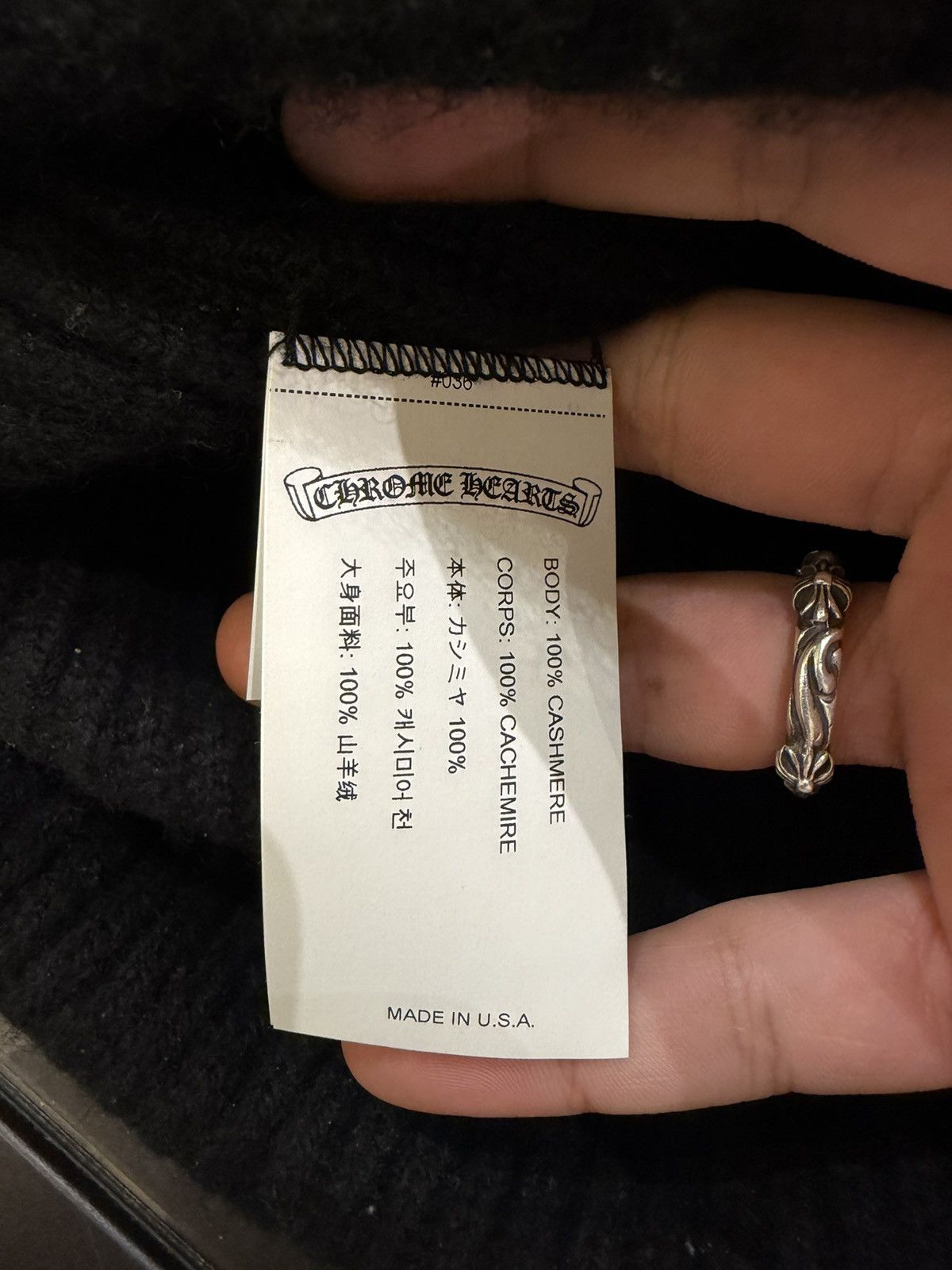Chrome Hearts Chrome Hearts ‘Big Daddy’ Cashmere Beanie -Black Size ONE SIZE - 5 Thumbnail