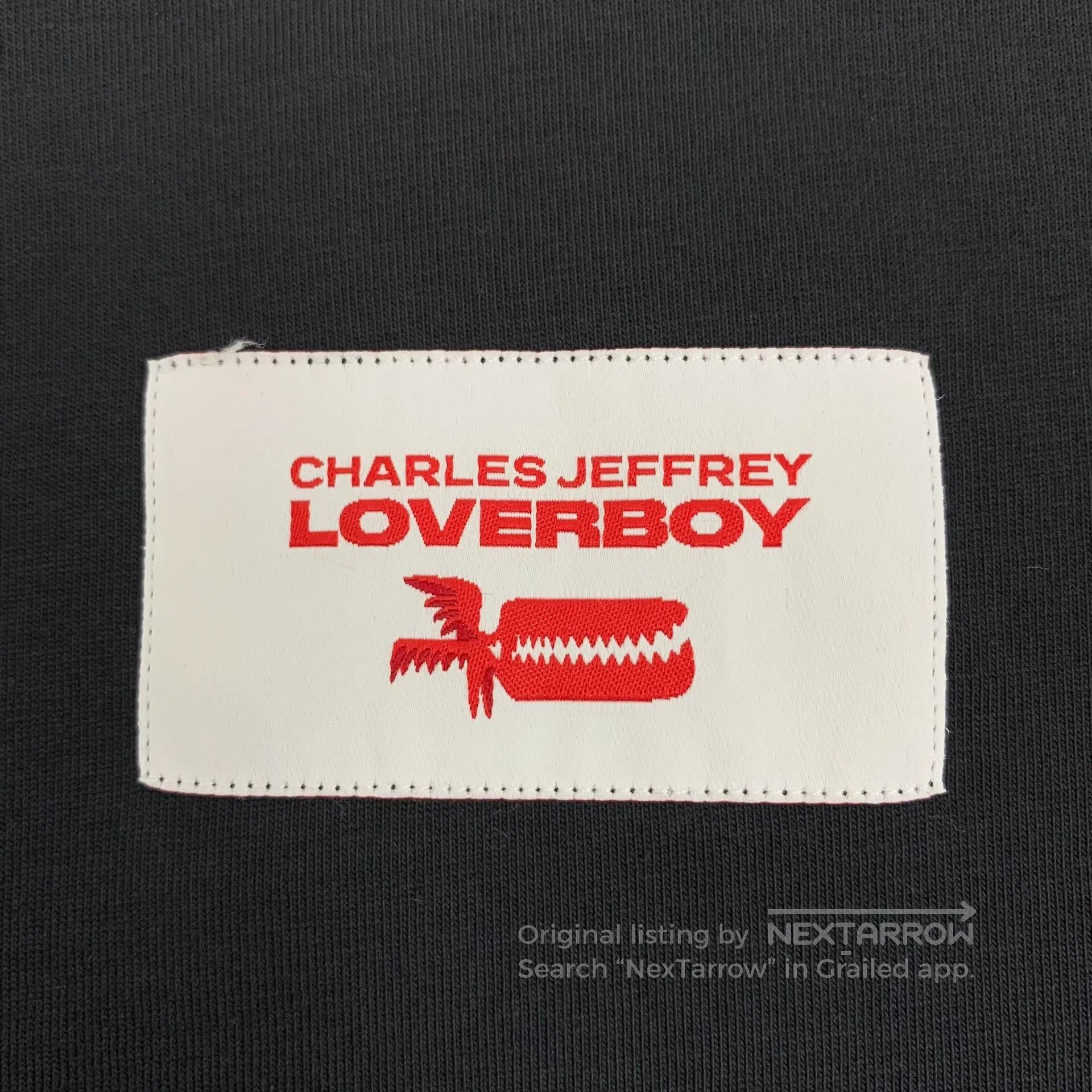 Charles Jeffrey LOVERBOY Charles Jeffrey Loverboy Black logo patch cotton round-nec Size US S / EU 44-46 / 1 - 5 Thumbnail