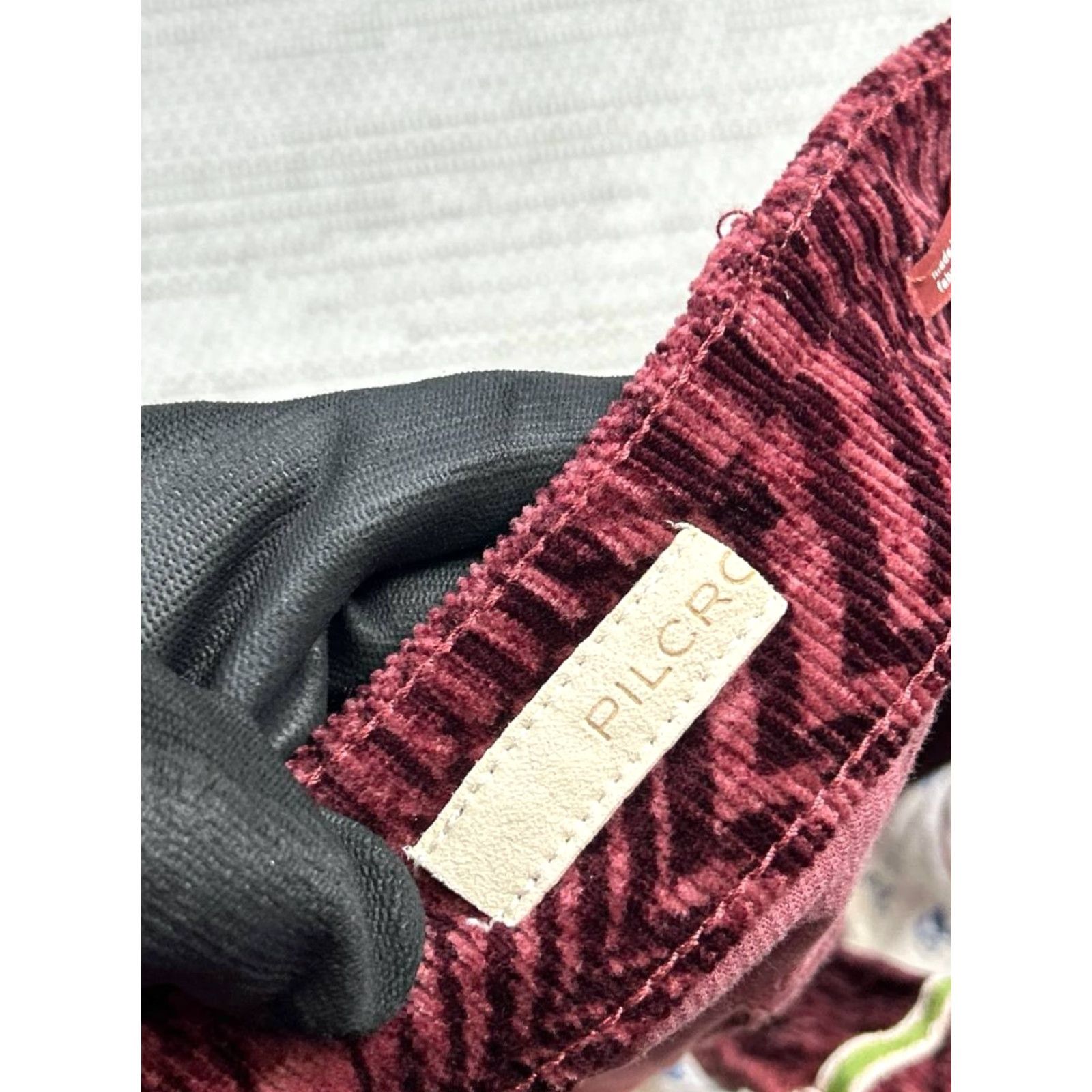 Anthropologie Anthropologie Pants Womens 27 Yaya Mid Rise Crop Flare Burgundy Red Corduroy Size 27" / US 4 / IT 40 - 7 Thumbnail