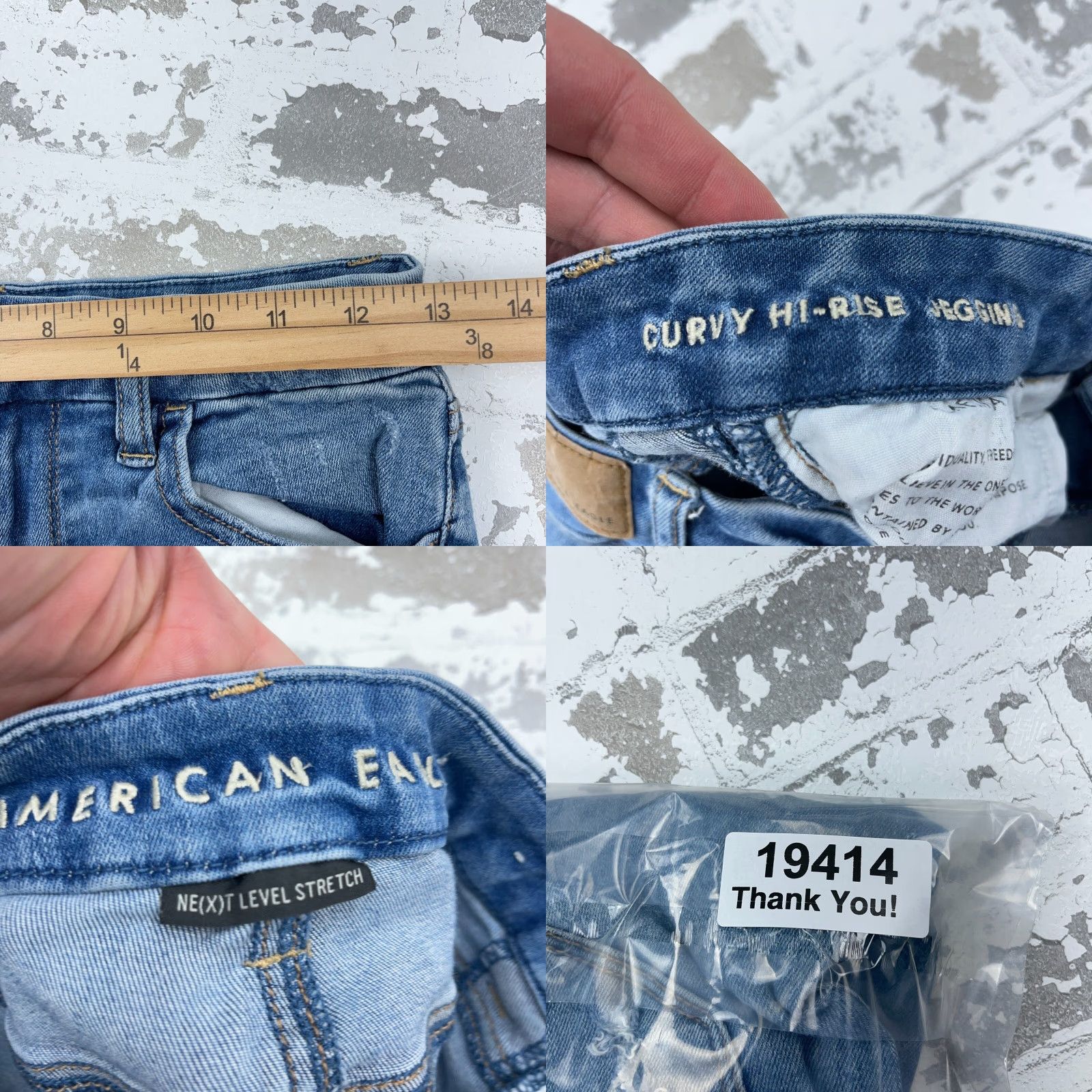 American Eagle Outfitters American Eagle Outfitters Jeans Women 4 Curvy High Rise Jegging Denim Pants Blue 5-Pocket Comfort Distressed Stretch Modern Classic Festival Womens Size 27" / US 4 / IT 40 - 9 Thumbnail