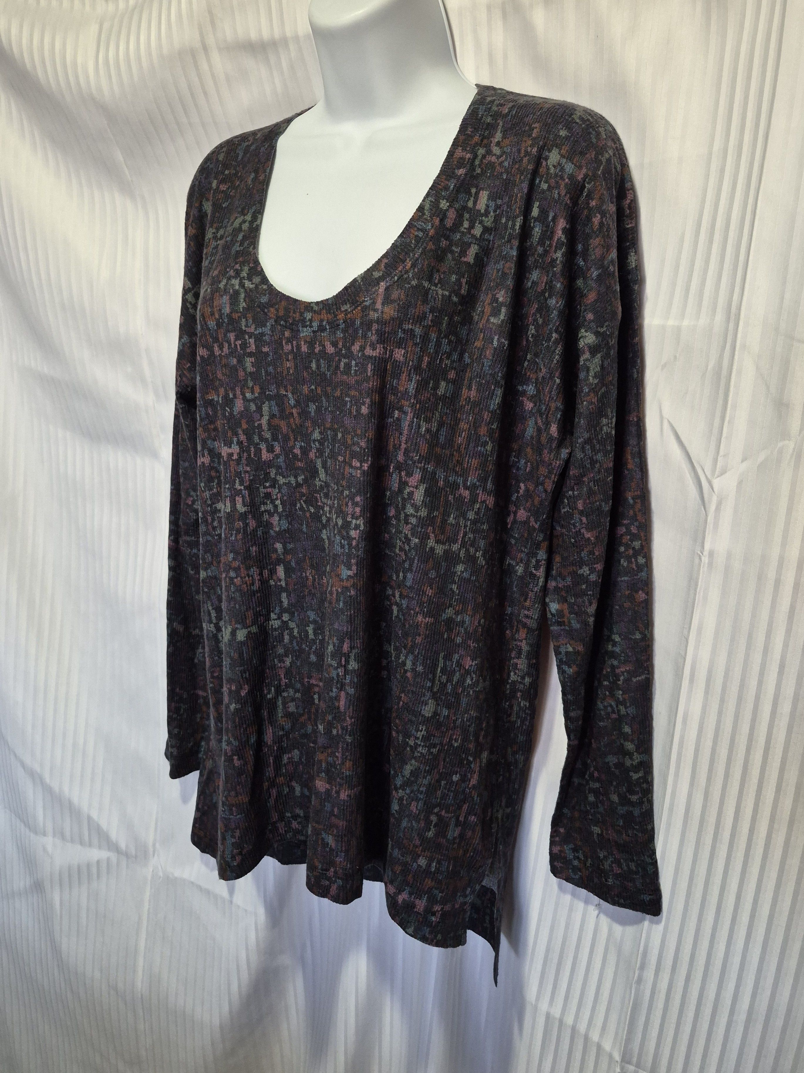 Other Nally Millie Medium Dark Multi-Print Scoop Long Sleeve NWT Size M / US 6-8 / IT 42-44 - 6 Thumbnail