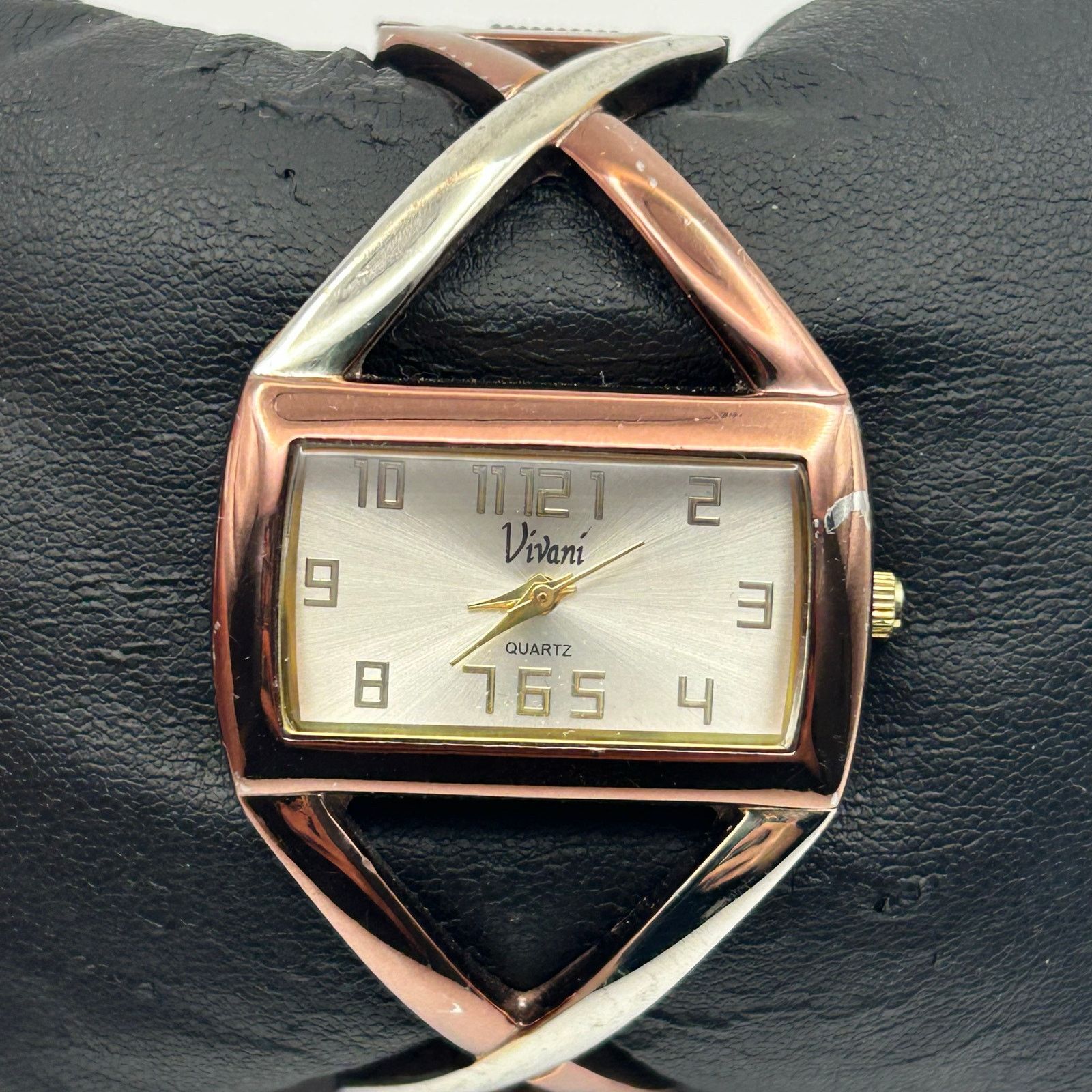 The Unbranded Brand Vivani TwoTone Bronze & Gold Tone Bangle Style Band Watch Size ONE SIZE - 1 Thumbnail
