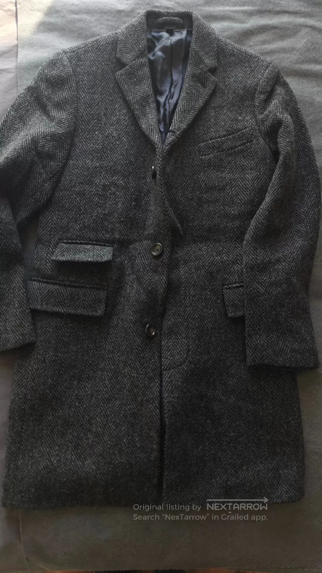J.Crew Vintage J.Crew Herringbone Wool Coat. Size US M / EU 48-50 / 2 - 2 Thumbnail