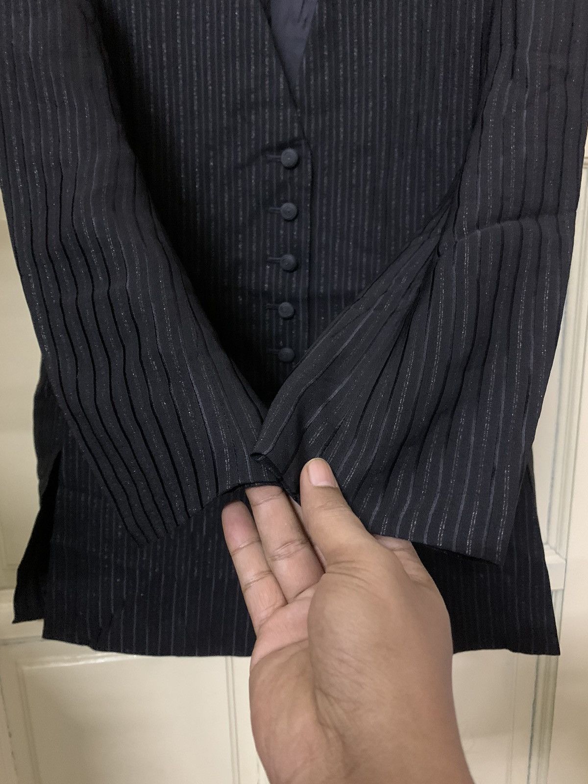 Yves Saint Laurent 🔥Yves Saint Laurent Gold Stripe Button Jacket Size M / US 6-8 / IT 42-44 - 2 Thumbnail