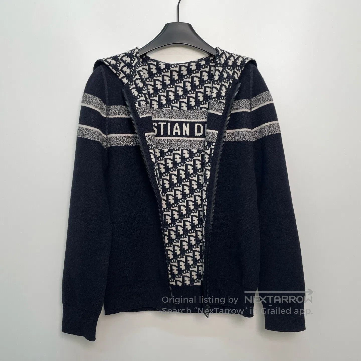 Dior Dior Printed Reversible Hooded Cashmere Sweater| Size S / US 4 / IT 40 - 1 Thumbnail