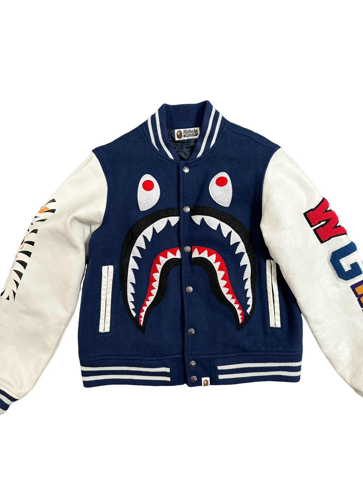 Bape BAPE Shark Varsity Jacket Size L Size US L / EU 52-54 / 3 - 1 Thumbnail