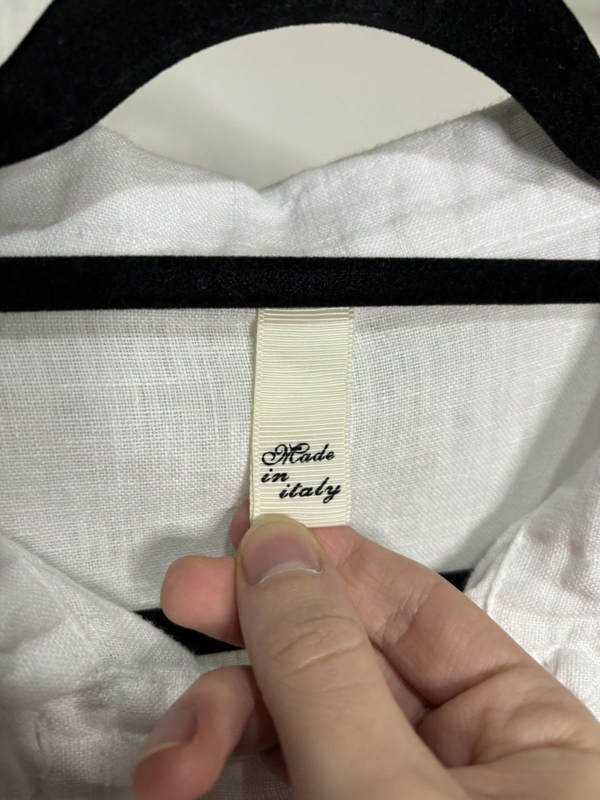 Vintage Vintage White Linen Button-Up Shirt Size US XL / EU 56 / 4 - 4 Thumbnail