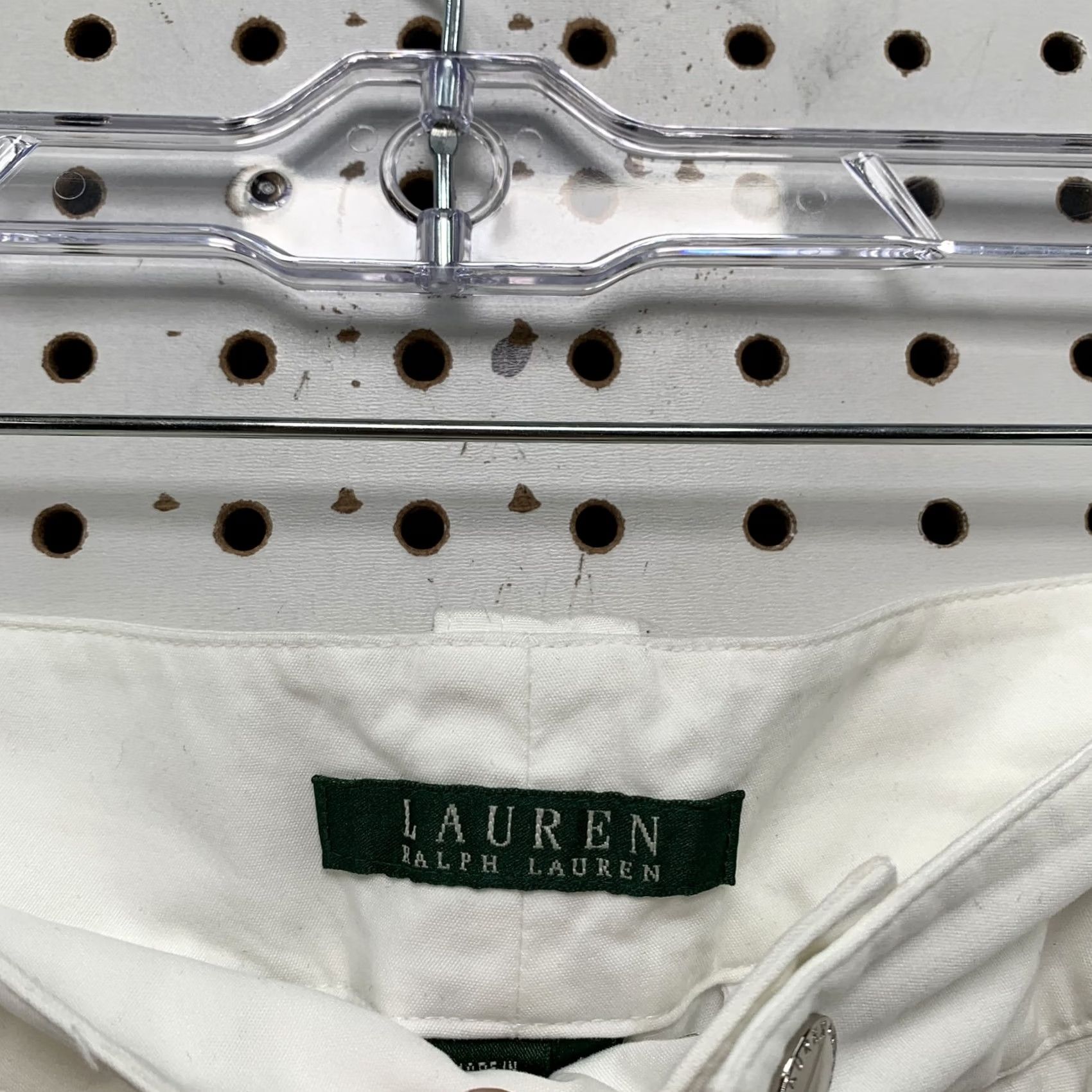 Ralph Lauren VINTAGE LRL Lauren Ralph Lauren Cargo Pants Womens Size 14 White Fits 36x31 Size 36" / US 14 / IT 50 - 4 Thumbnail