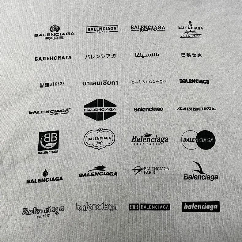 Balenciaga Balenciaga Multielement Printed Logo Destroyed Cement Grey Size US L / EU 52-54 / 3 - 5 Thumbnail