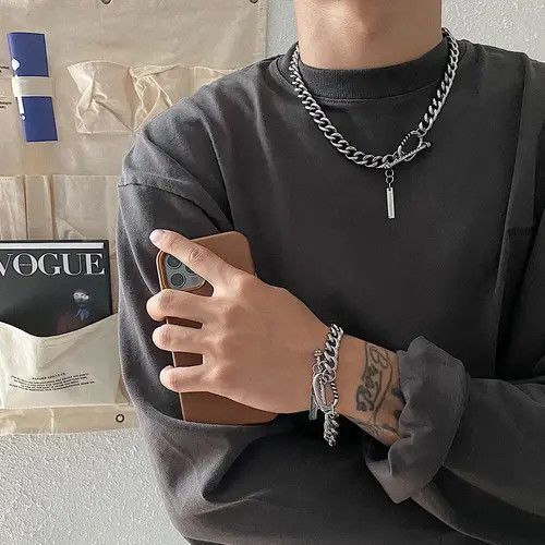 VIBE Buckle Chain Bracelets Streetwear Vintage Style Japanese Size ONE SIZE - 3 Thumbnail