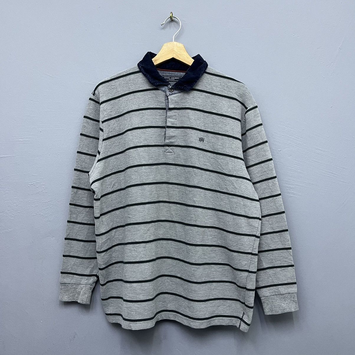 Kansai Yamamoto Kansai Yamamoto Striped Polo Rugby Shirt Size US L / EU 52-54 / 3 - 1 Thumbnail
