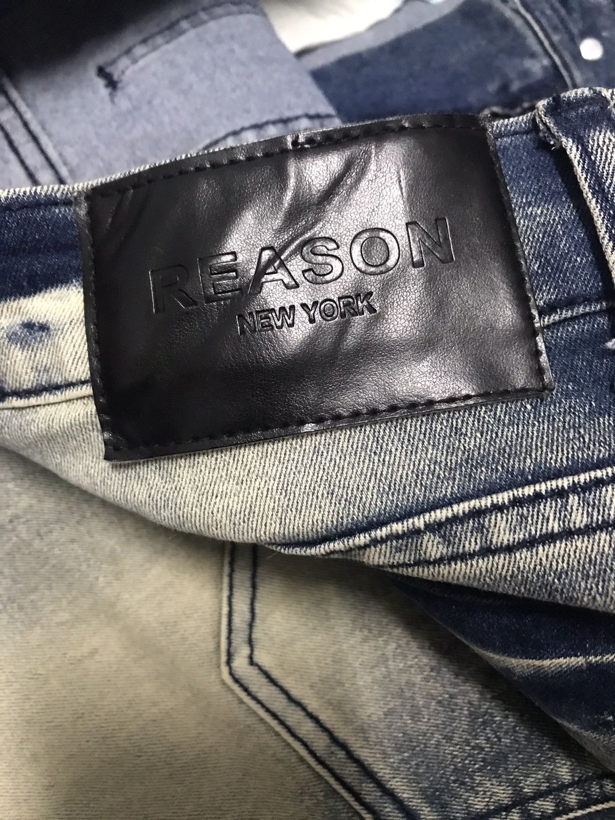 Japanese Brand × Reason Reason New York Biker Denim Jeans Size US 34 / EU 50 - 8 Thumbnail