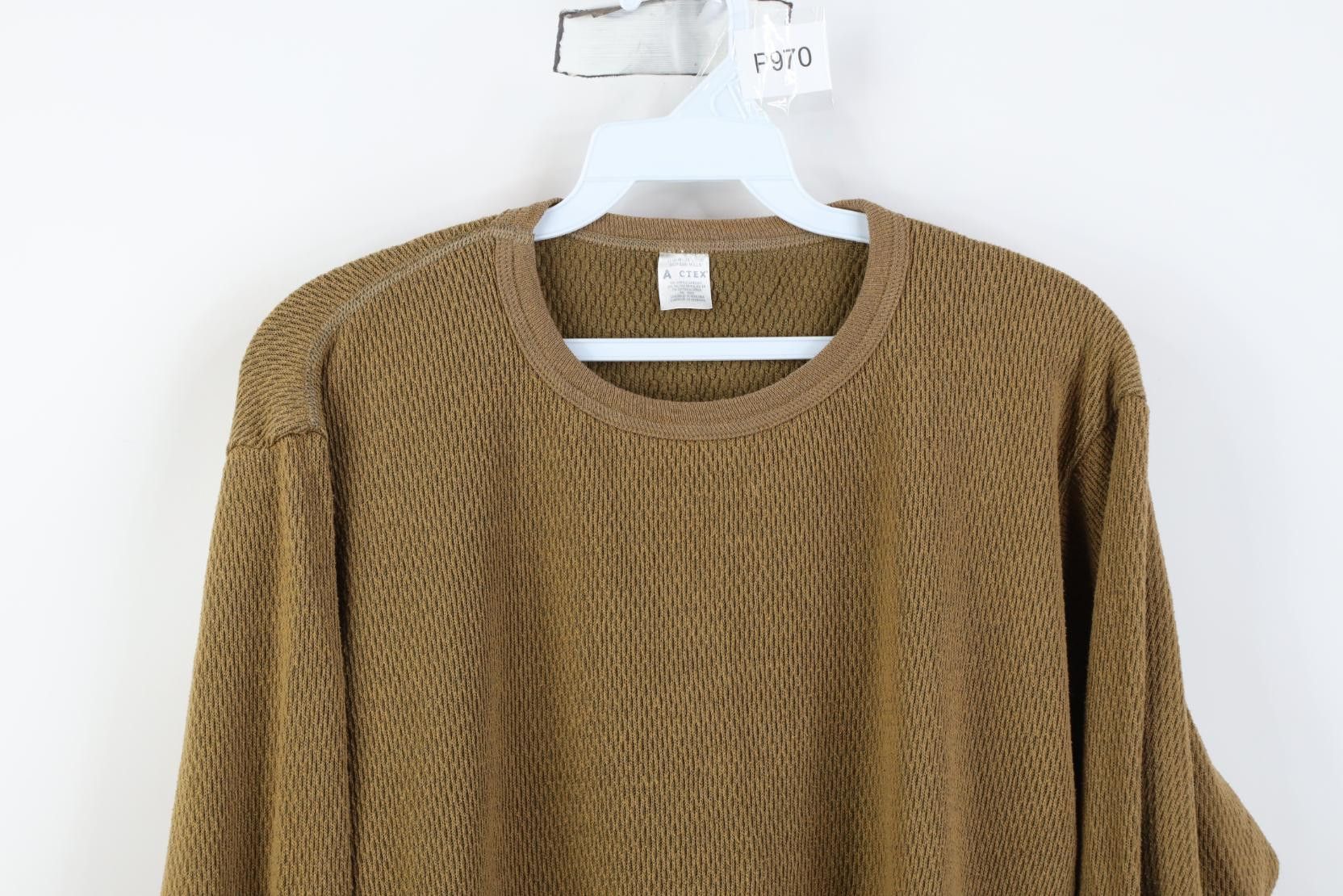 Vintage Vintage 90s Streetwear Waffle Knit Long Sleeve T-Shirt Size US XL / EU 56 / 4 - 2 Thumbnail