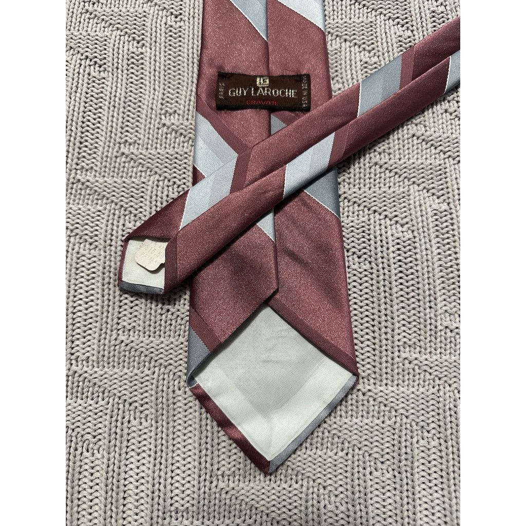 Guy Laroche Vintage Guy Laroche mauve pink and silver striped tie Size ONE SIZE - 2 Thumbnail