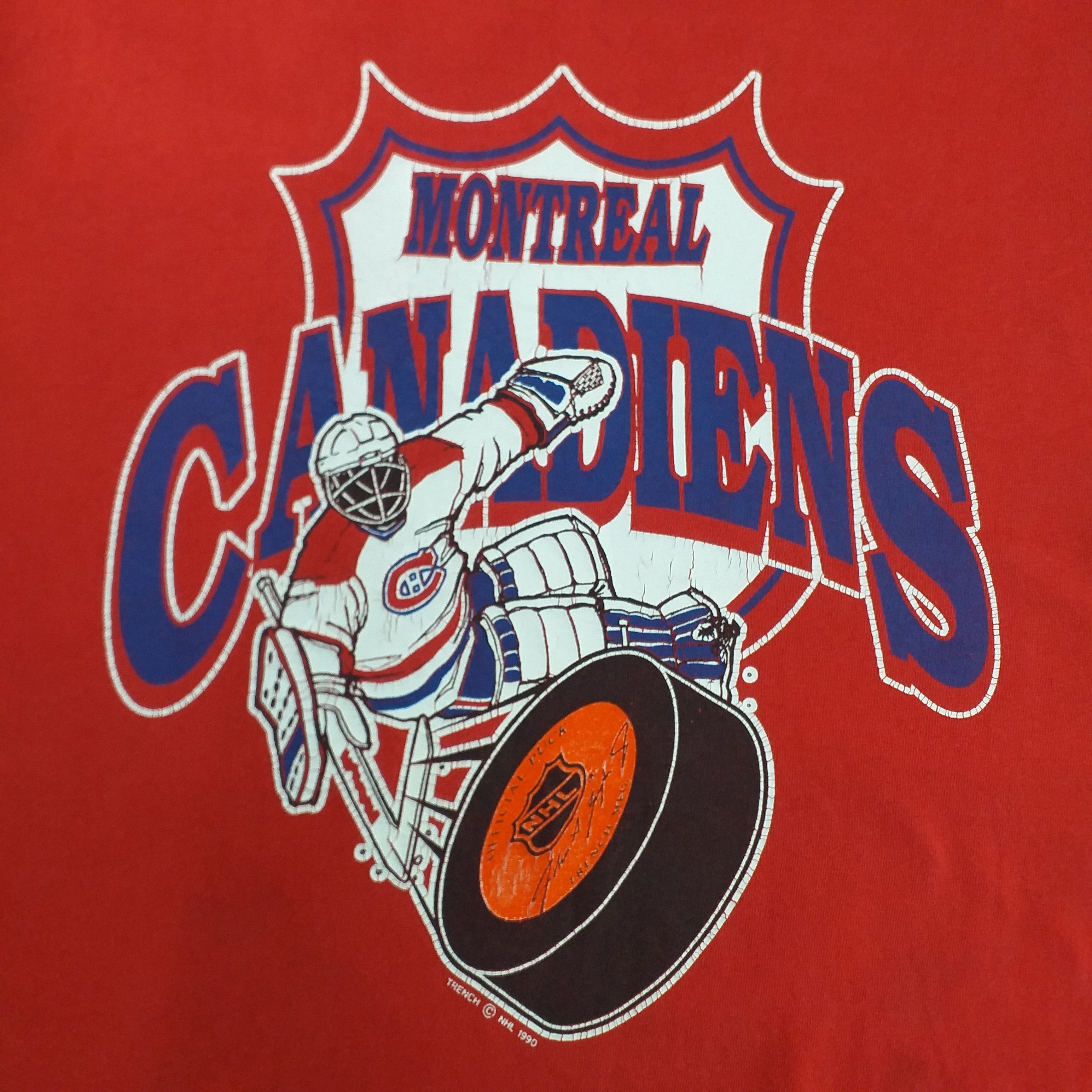 Fruit Of The Loom Vintage Montreal Canadiens Ice Hockey Large Tee -G011 Size US L / EU 52-54 / 3 - 4 Thumbnail