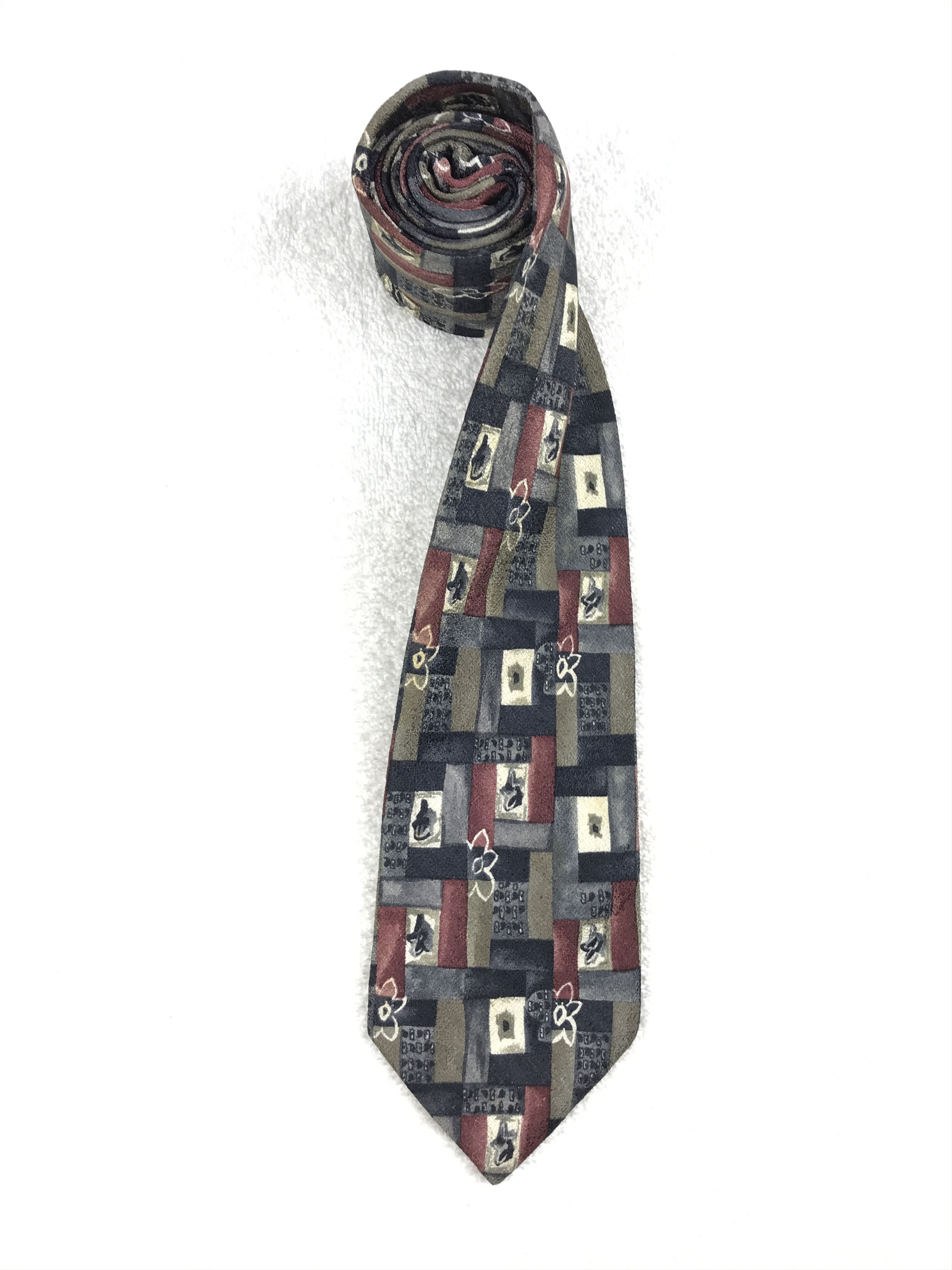 Vintage Vintage Hanae Mori Silk Necktie Size ONE SIZE - 2 Thumbnail